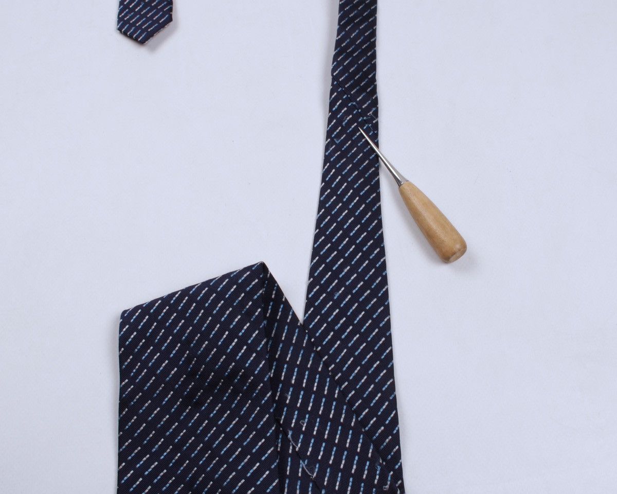 Dolce & Gabbana × Vintage DOLCE & GABBANA Cravatte Vintage Navy Blue Striped Silk Tie Size ONE SIZE - 5 Thumbnail