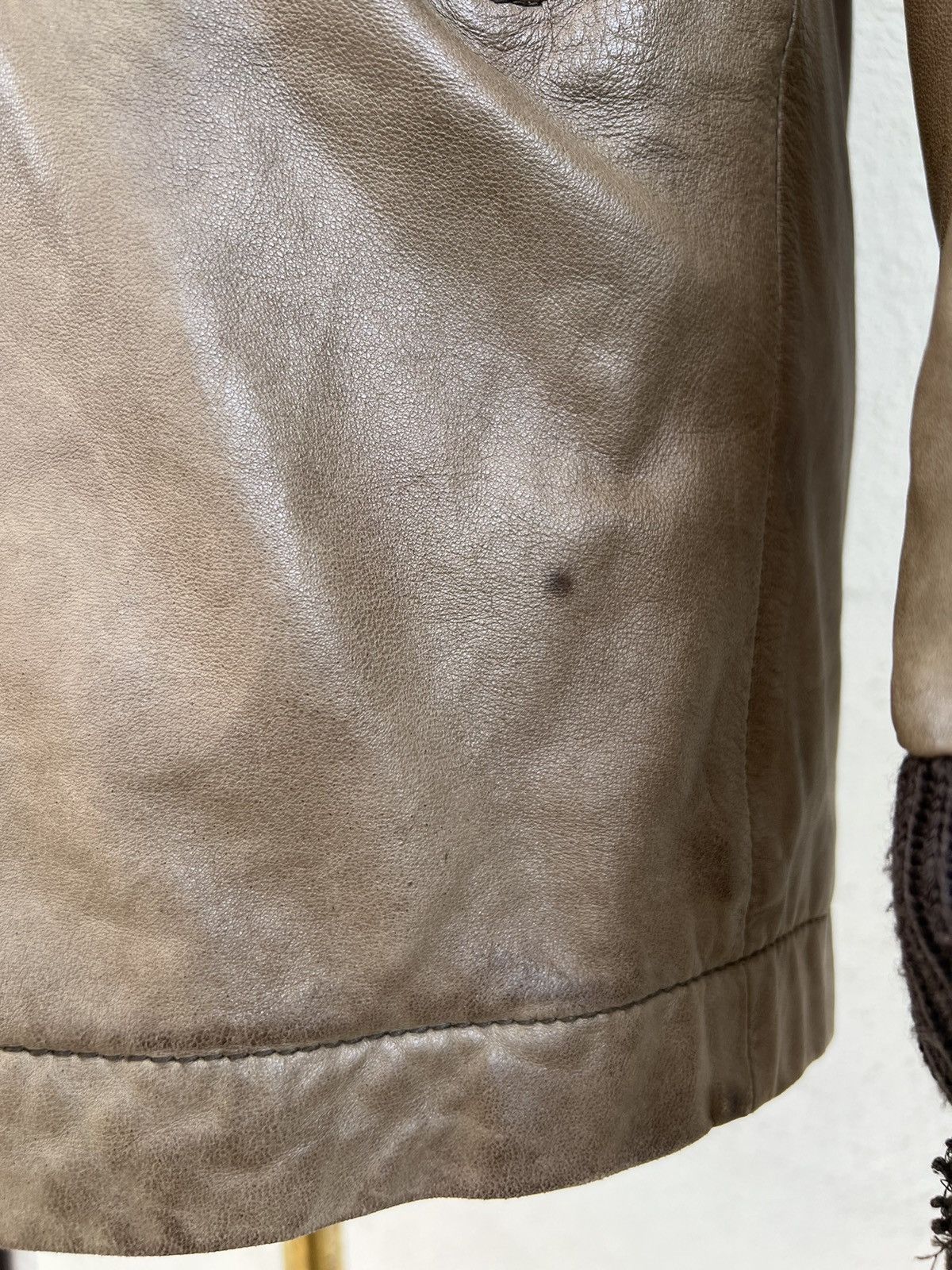 Leather 0000 Japan Patina Sheep Skin Leather Jacket Hoodie Size US M / EU 48-50 / 2 - 10 Thumbnail
