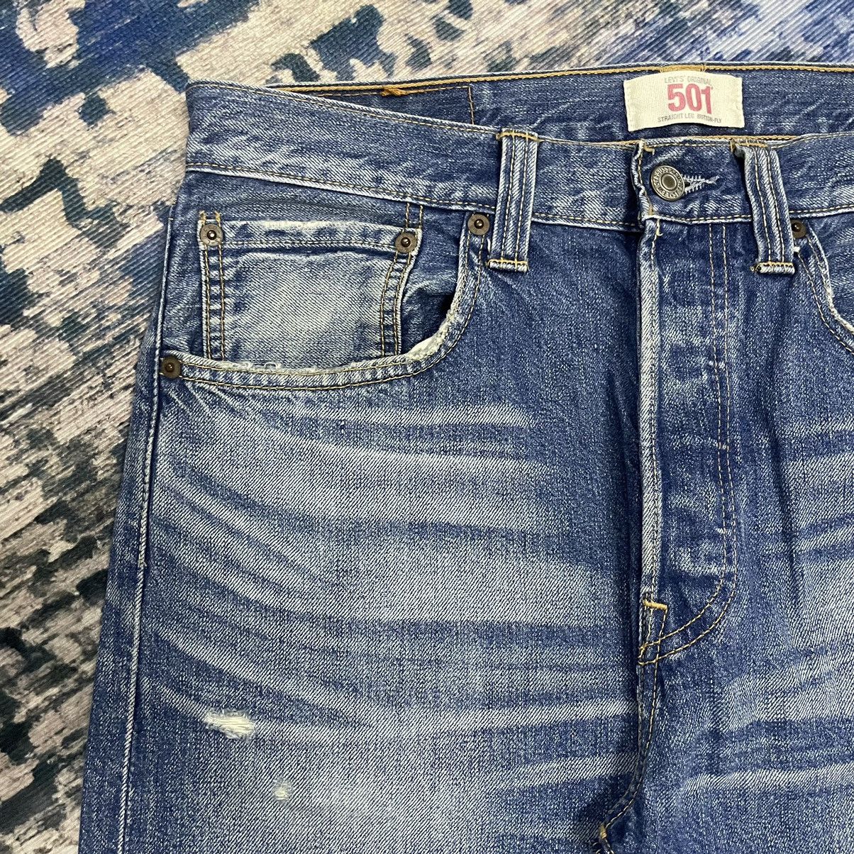 Levi's Levis 501 Distressed Faded Straight Jeans Button Fly Size US 32 / EU 48 - 5 Thumbnail