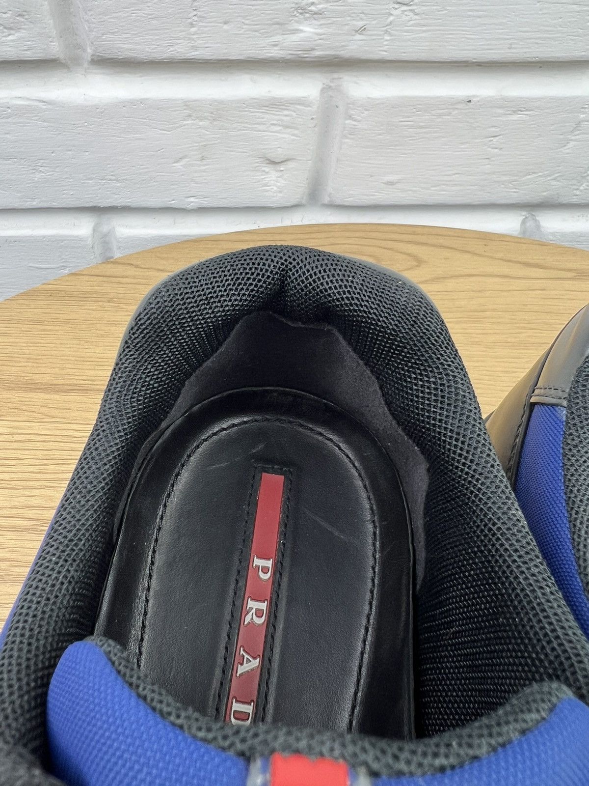 Prada PRADA Sneakers Low-Top Leather Nylon Shoes Red Tab Men’s Size US 11 / EU 44 - 20 Thumbnail