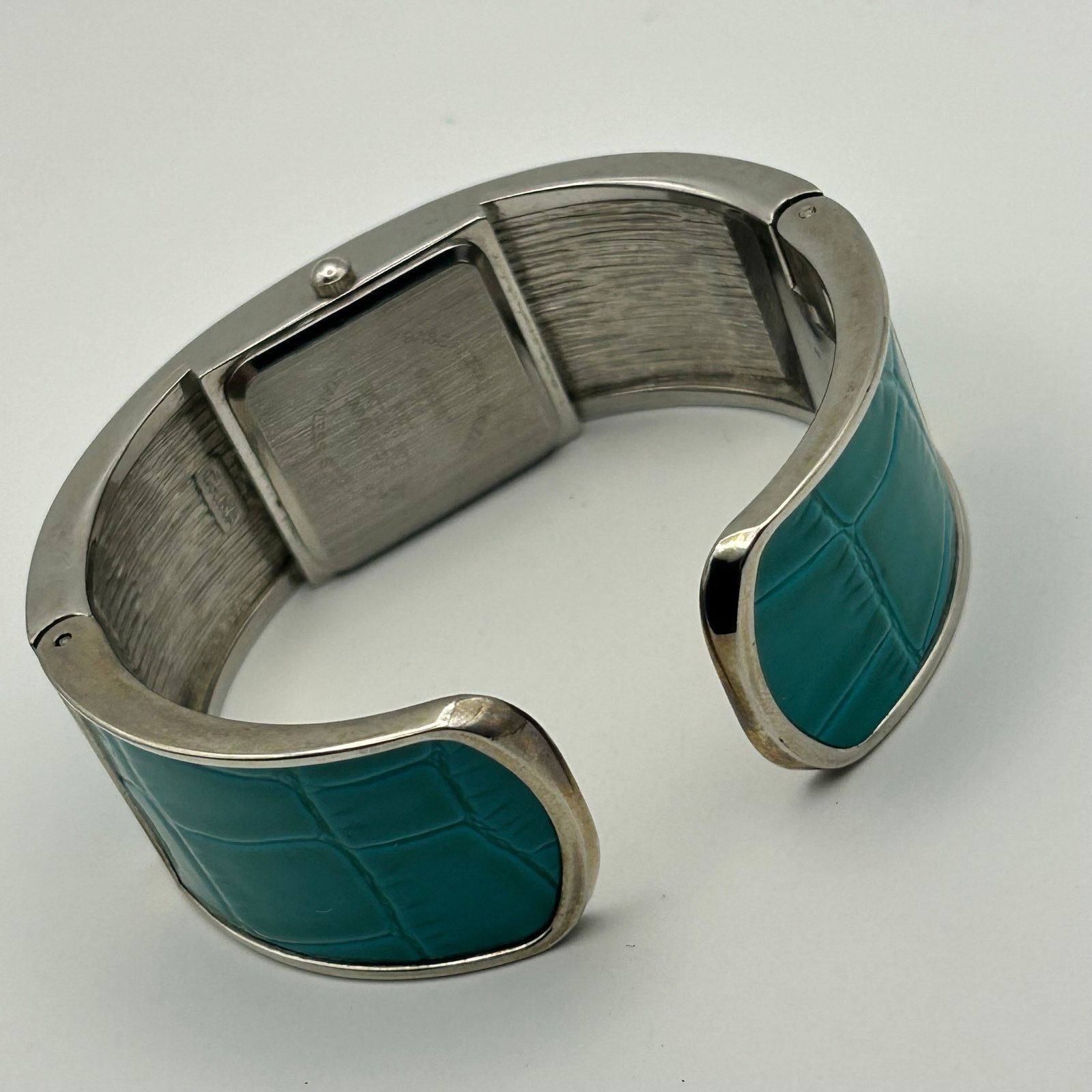Other Studio Time Teal Silver Stainless Steel Womens Bangle Watch Size ONE SIZE - 5 Thumbnail