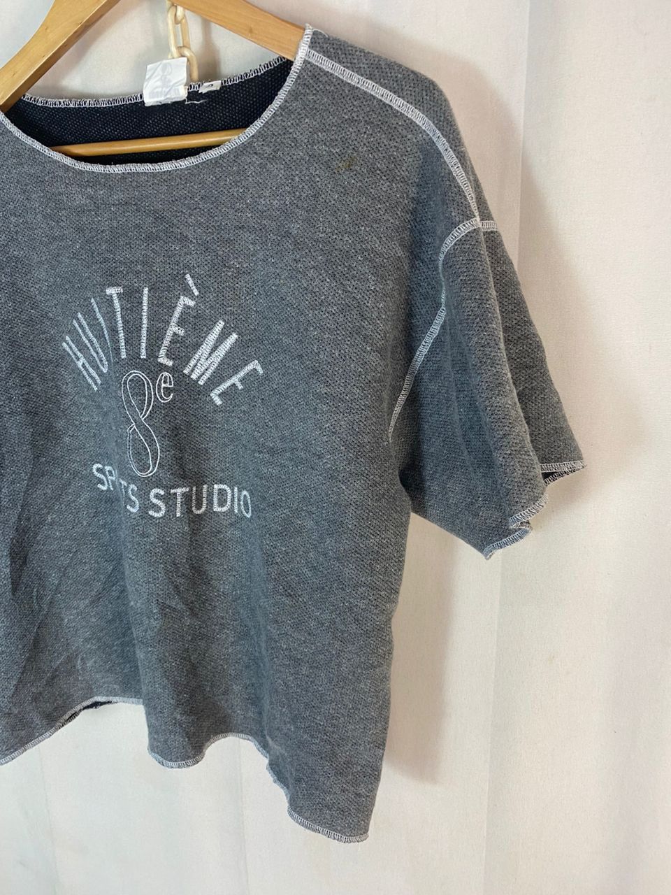 Japanese Brand Huitieme sport studio croptop top tshirt Size L / US 10 / IT 46 - 9 Thumbnail