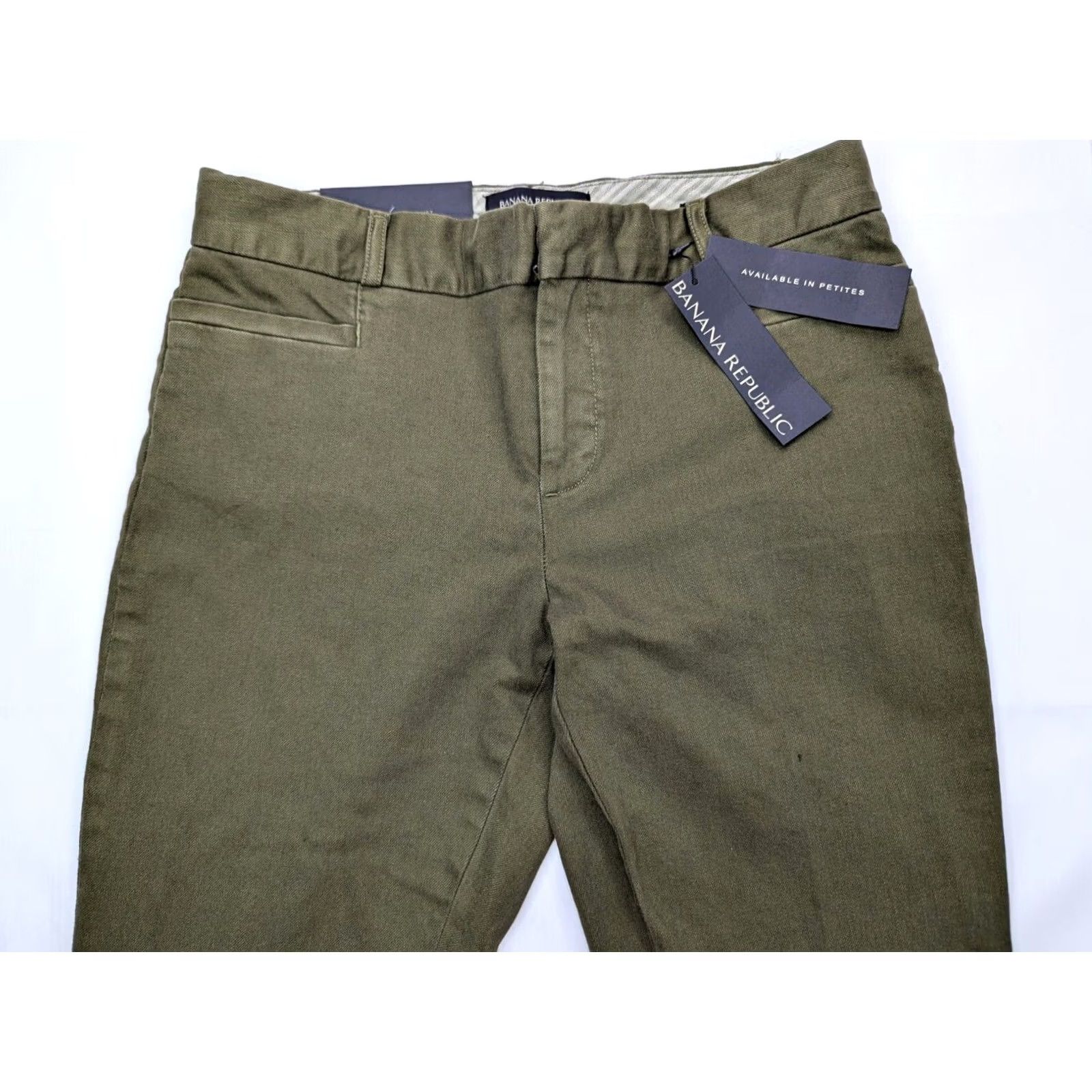 Banana Republic Banana Republic Sloan Skinny Chino Pant Olive Green Women 0 (28x28) New w Defect Size 25" / US 0 / IT 36 - 4 Thumbnail