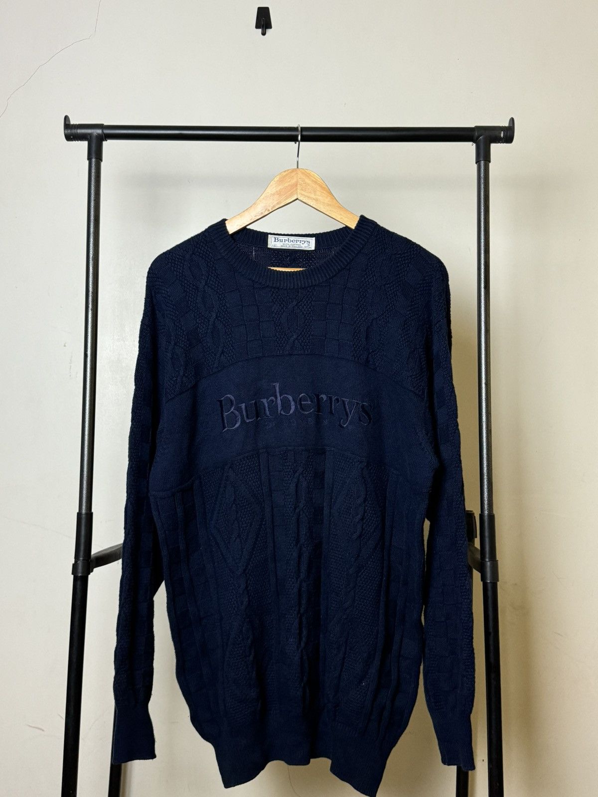 Burberry Vintage burberry cable knitted sweater Size US L / EU 52-54 / 3 - 1 Thumbnail