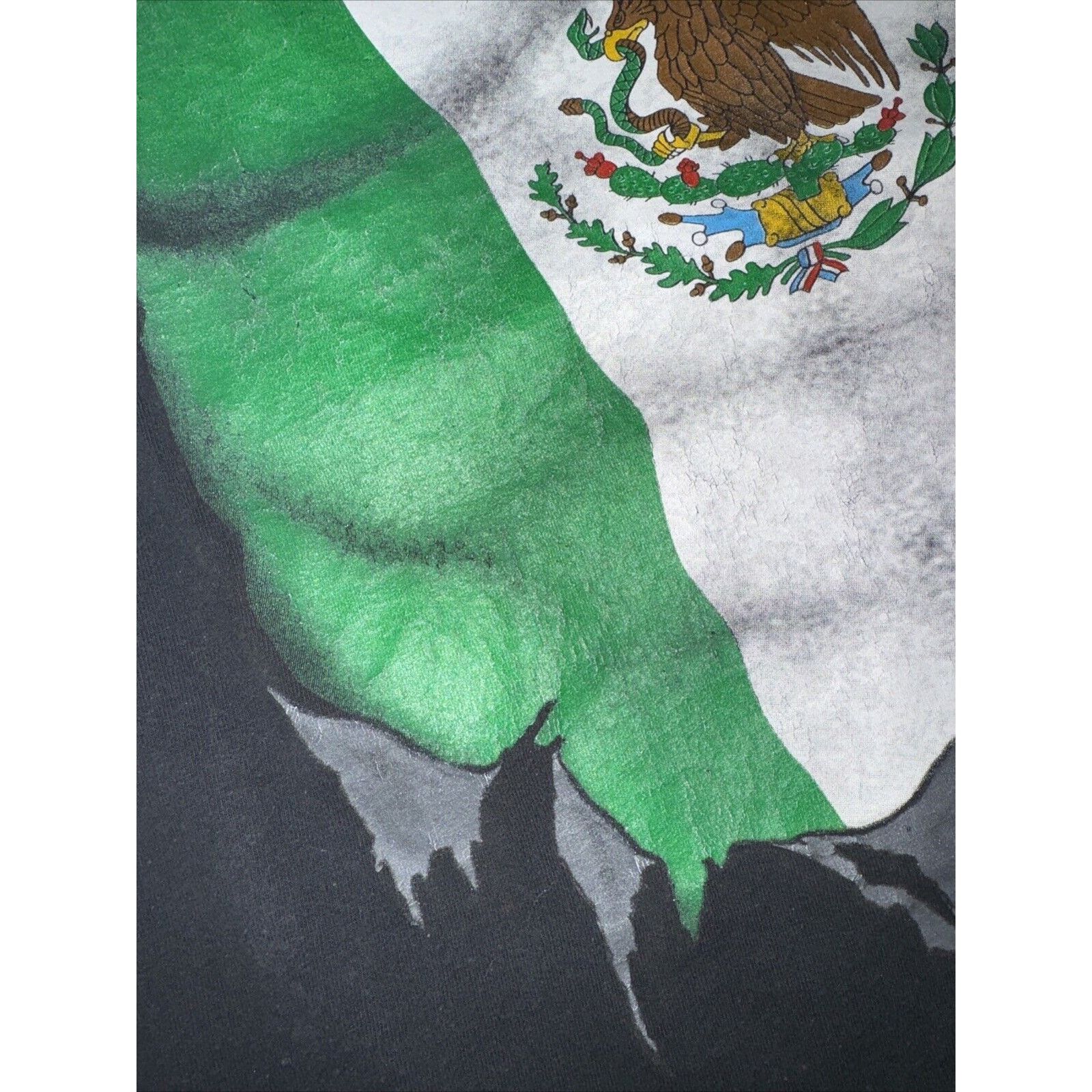 Mexicana × Vintage Vintage Mexico Mexican Flag T-Shirt Black XL 21x27 Size US XL / EU 56 / 4 - 4 Thumbnail