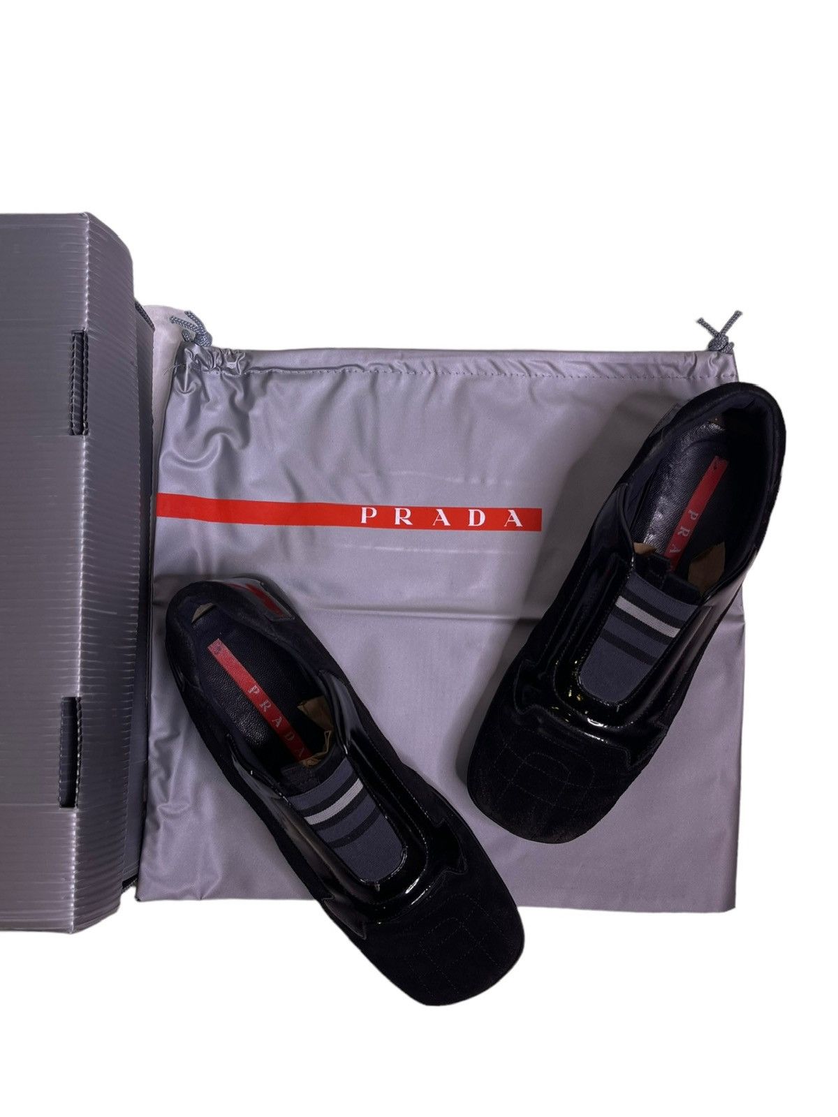 Prada × Vintage Vintage Prada square toe sneakers Size US 8.5 / IT 38.5 - 2 Thumbnail