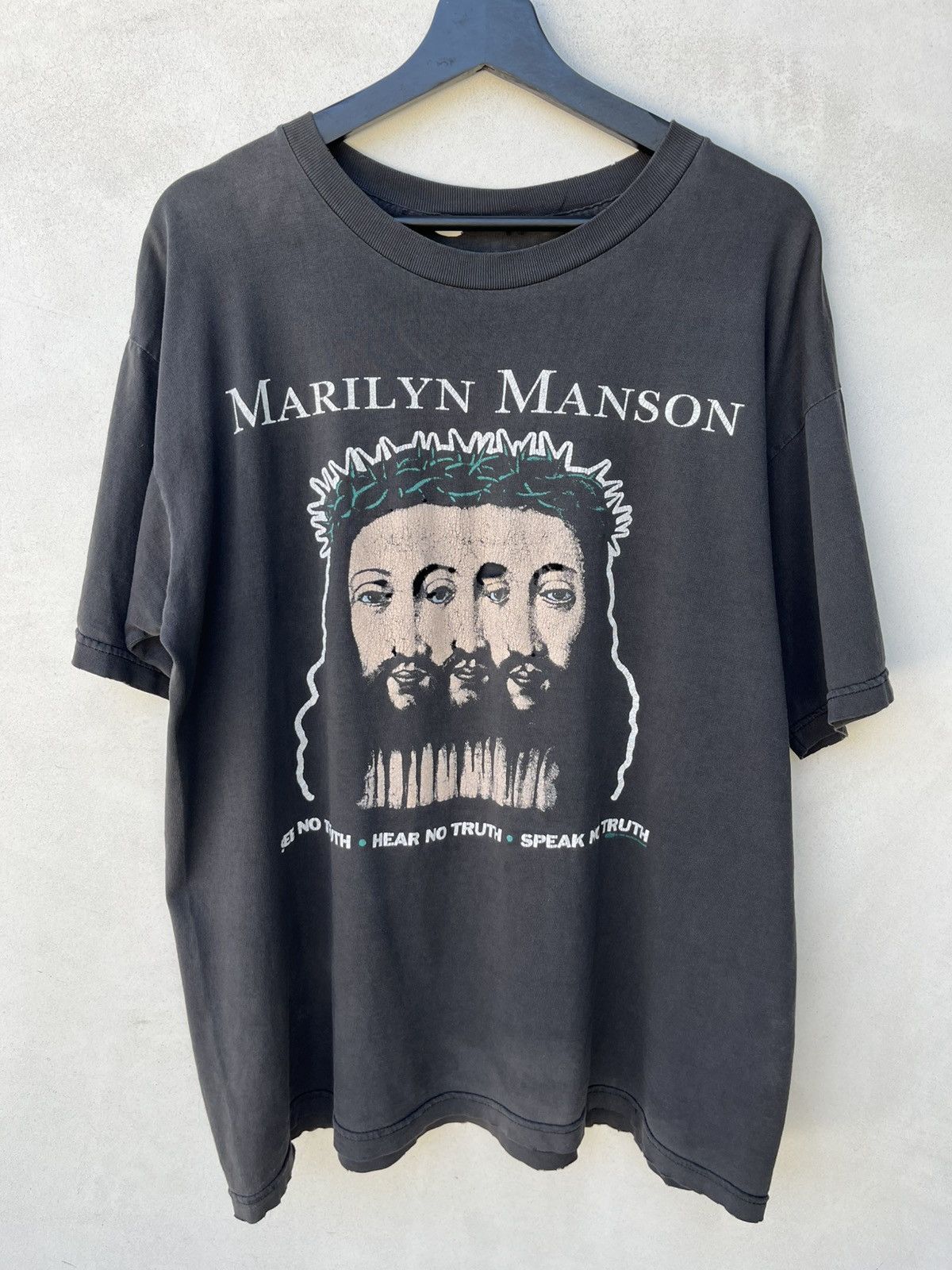Marilyn Manson Vintage 1996 Faded Marilyn Manson ‘Believe’ Shirt Size XL Size US XL / EU 56 / 4 - 1 Thumbnail