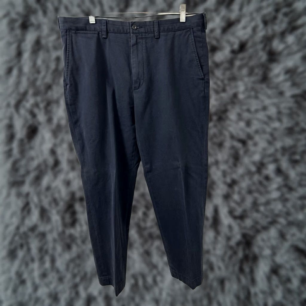 Polo Ralph Lauren VINTAGE Polo Ralph Lauren Preston Pants Mens 36x30 Navy Blue Chino Straight Fit Size US M / EU 48-50 / 2 - 1 Thumbnail