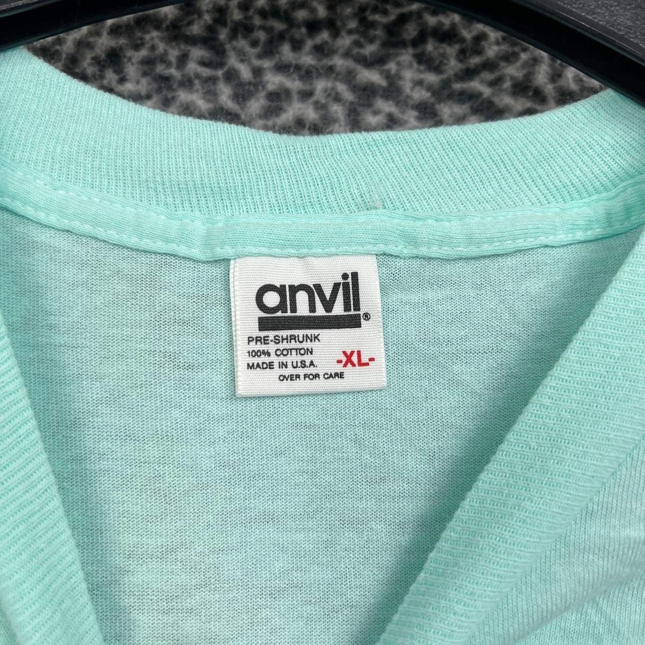 Anvil Vintage Circle Bell Shirt Men XL Blue Anvil Short Sleeve Size US XL / EU 56 / 4 - 8 Thumbnail