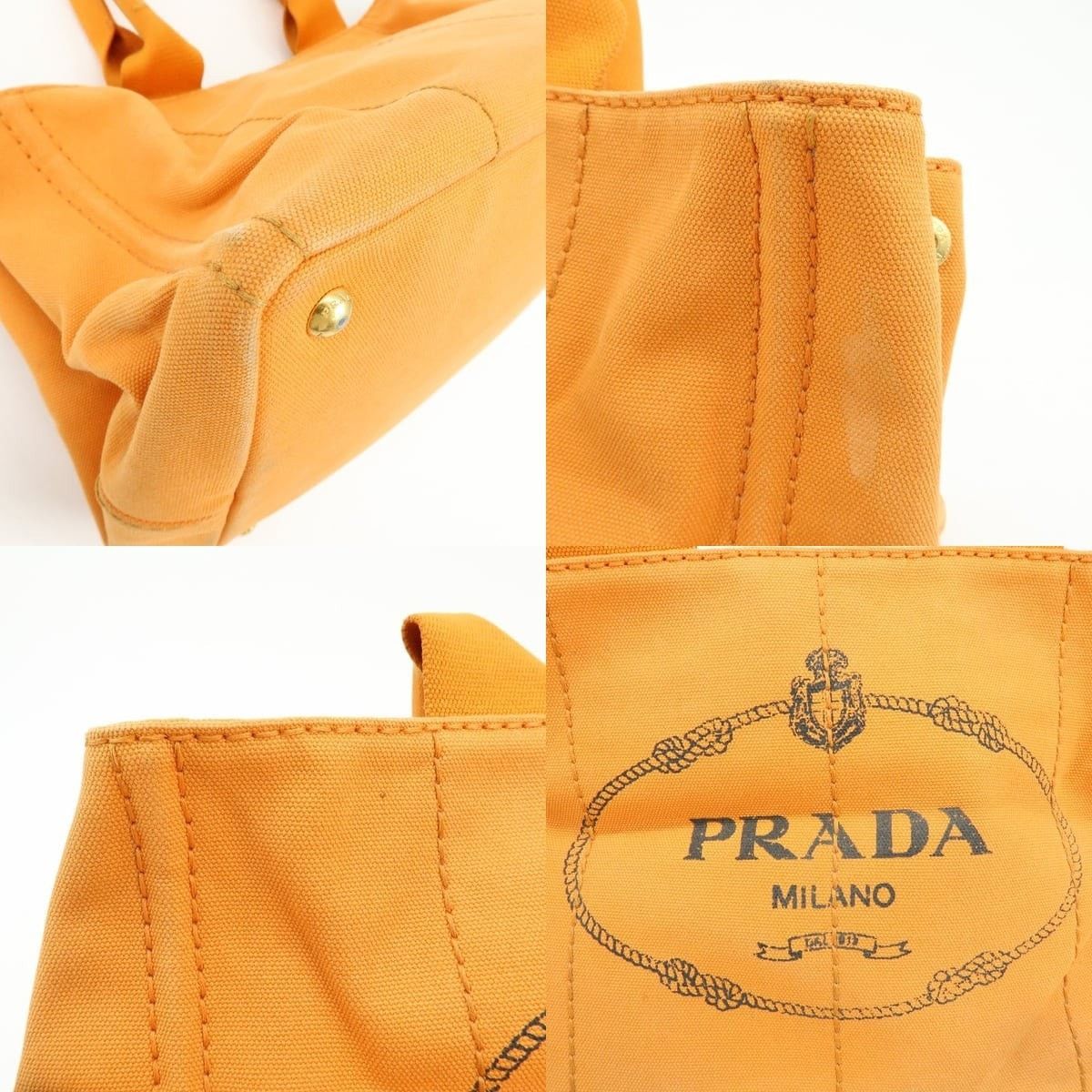 Prada Prada Canapa Tote Canvas Orange Size ONE SIZE - 5 Thumbnail