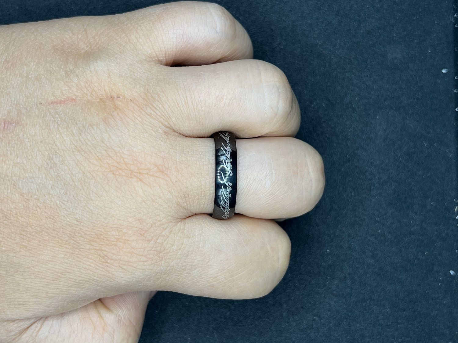Jewelry Black Stainless Steel Band Ring - Size 11 Size ONE SIZE - 4 Thumbnail