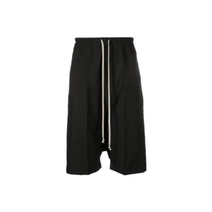 Rick Owens Rick Owens Black Drawstring Loose Shorts -2508 Size US 36 / EU 52 - 1 Thumbnail