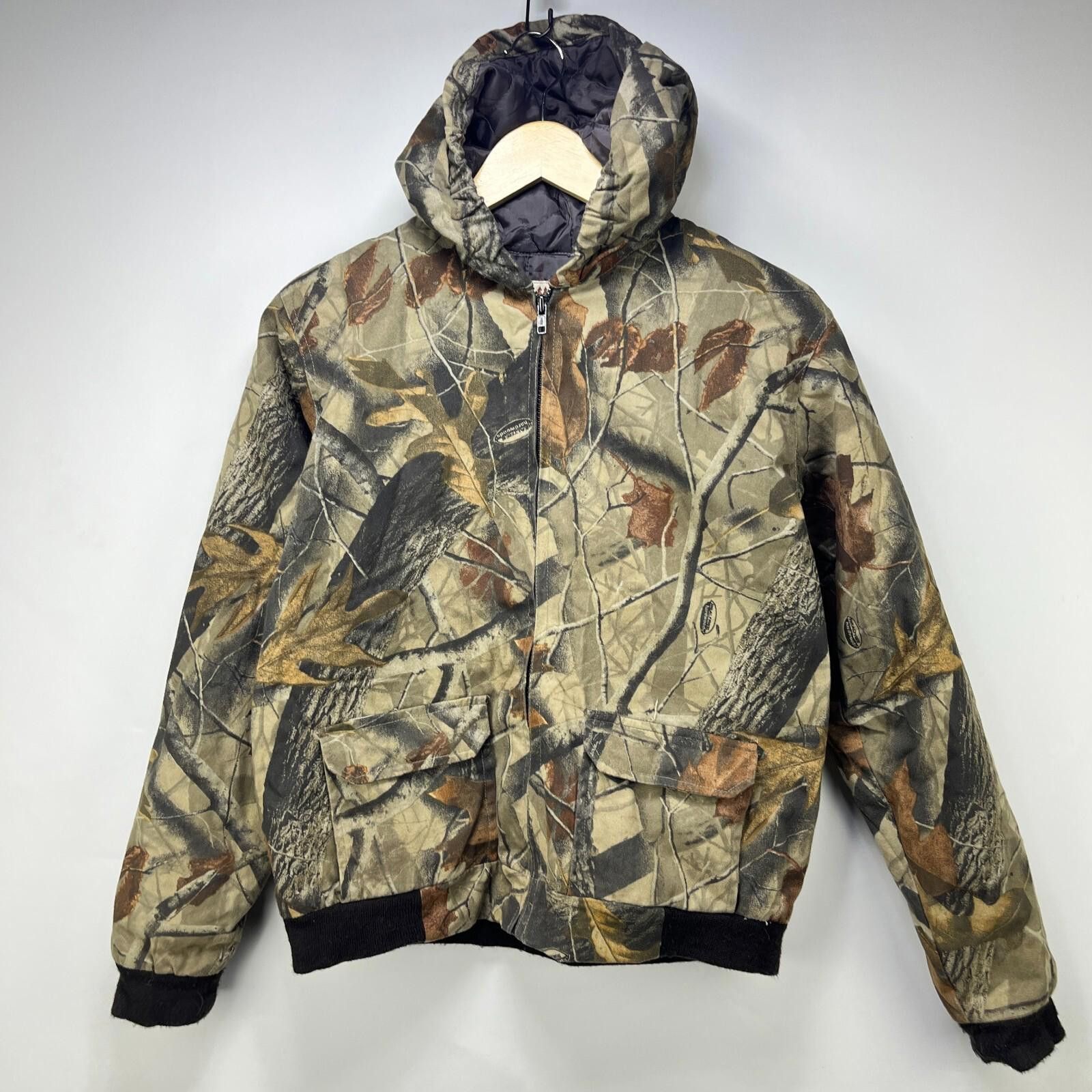 Vintage Vintage Real Tree Camo Hooded Zip Up Insulated Jacket Small Size US S / EU 44-46 / 1 - 1 Thumbnail