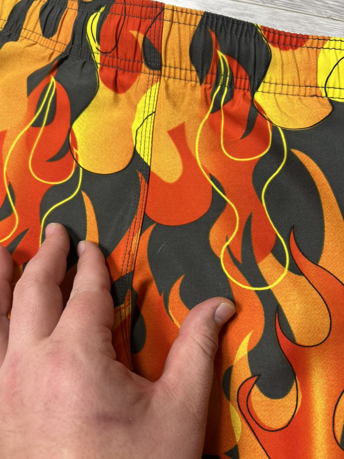 Nike Vintage Y2K Nike Swim Flame All Over Printed Shorts Size S Size US 30 / EU 46 - 17 Thumbnail