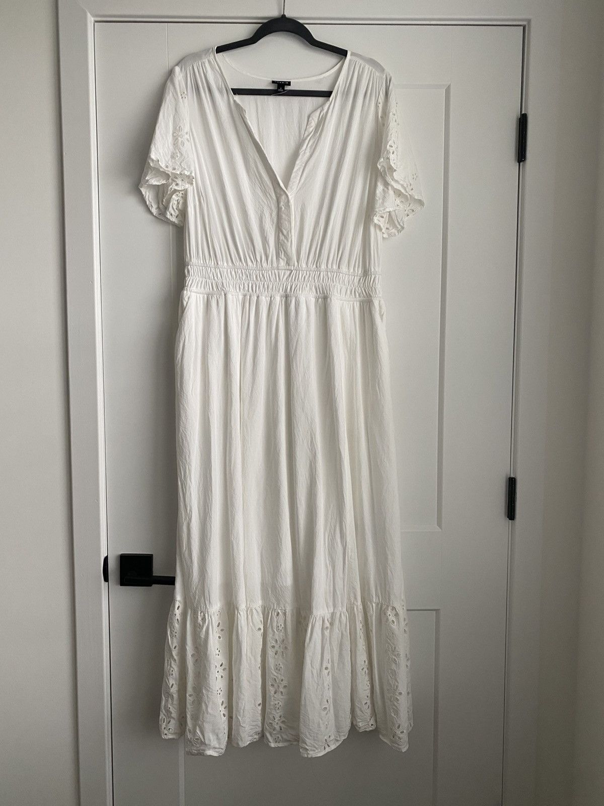 Torrid Torrid Sz 1 White Maxi Challis Pockets Dress Pre-Owned Size XXL / US 16-18 / IT 52-54 - 2 Thumbnail