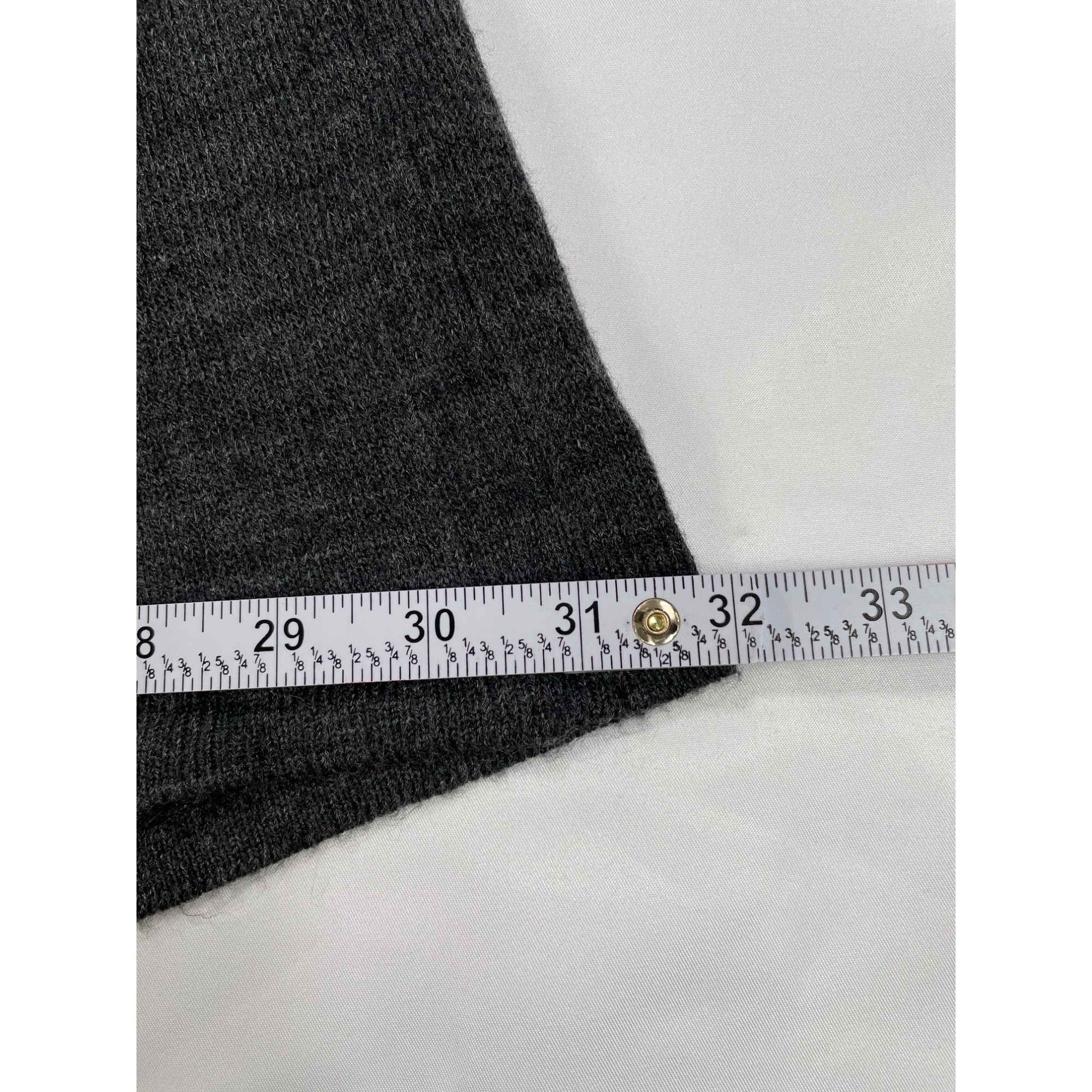 Designer R and K SKU 7642 Womens Gray Knit Knee Length Dress Size L Size L / US 10 / IT 46 - 7 Thumbnail