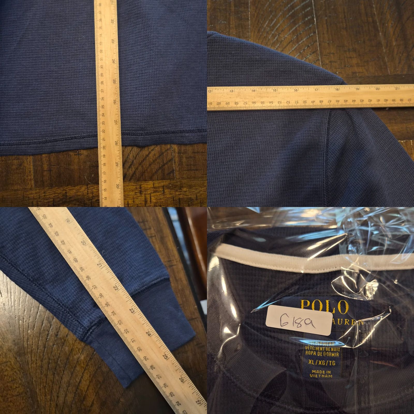 Polo Ralph Lauren Polo Ralph Lauren Pajama Top Mens XL Blue Thermal Waffle Long Sleeve G189 Size US XL / EU 56 / 4 - 8 Thumbnail