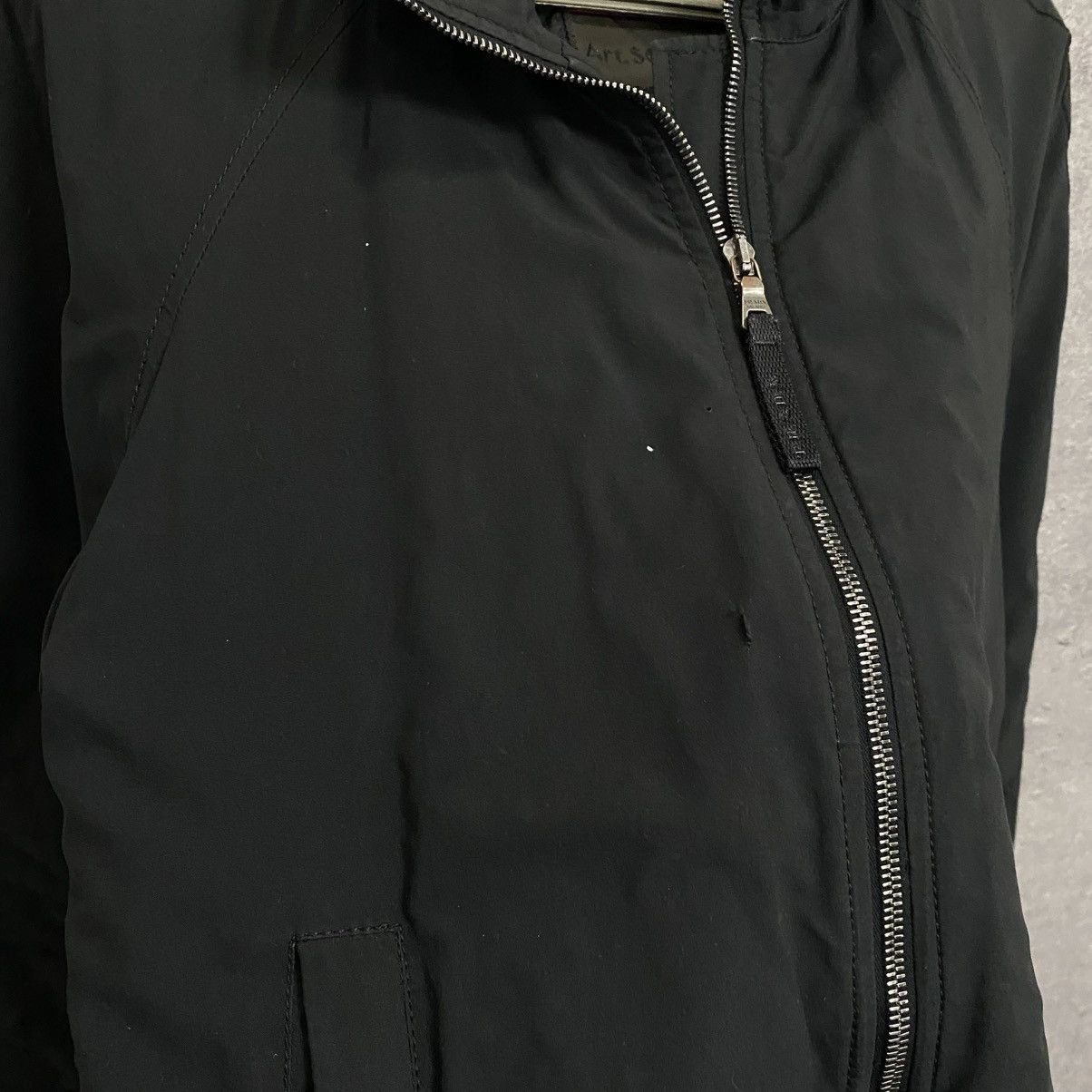 Prada Nylon Red Tab Black Bomber Jacket