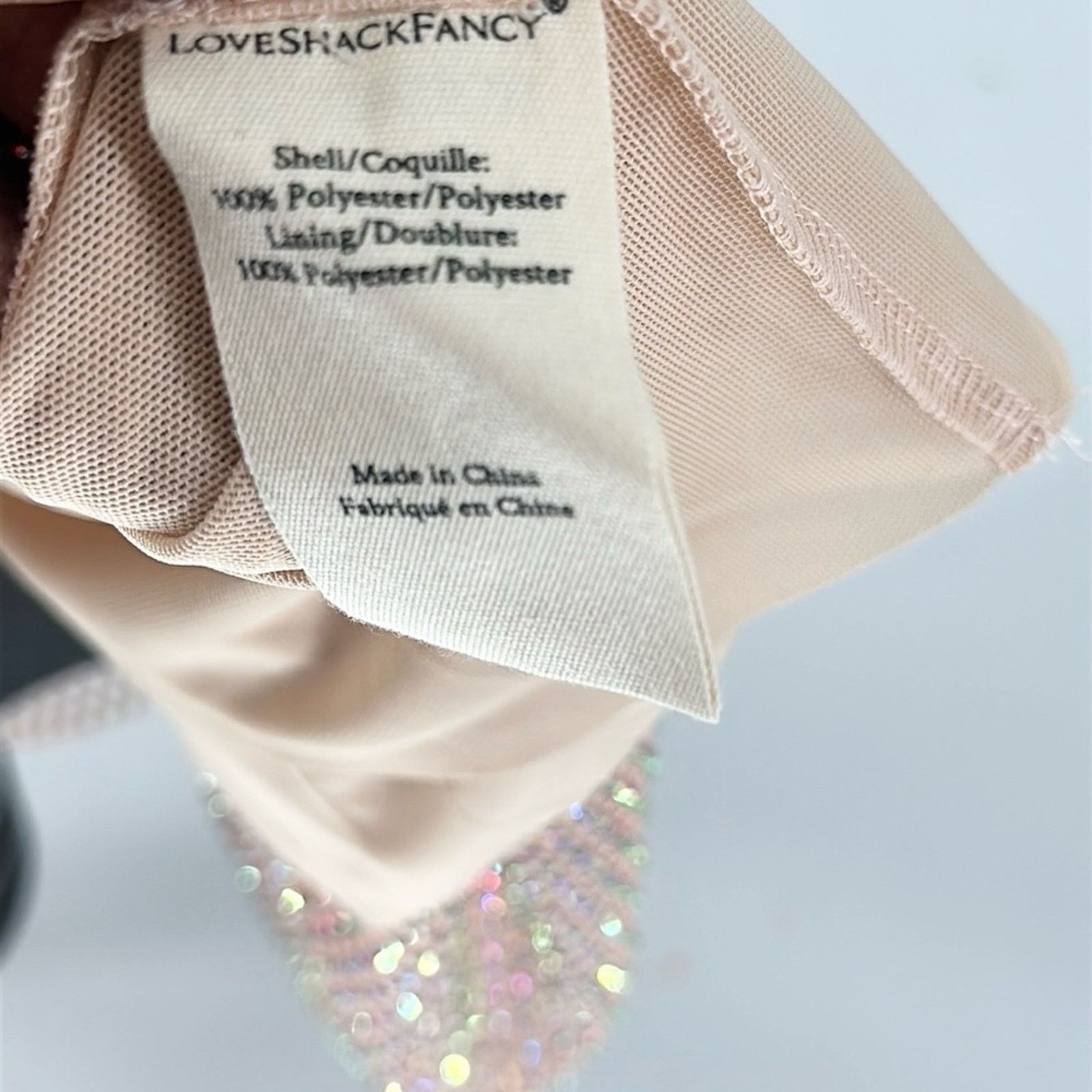 LoveShackFancy LoveShackFancy Calvert Beaded Crystal Embellished Mesh Dress Size S / US 4 / IT 40 - 10 Thumbnail
