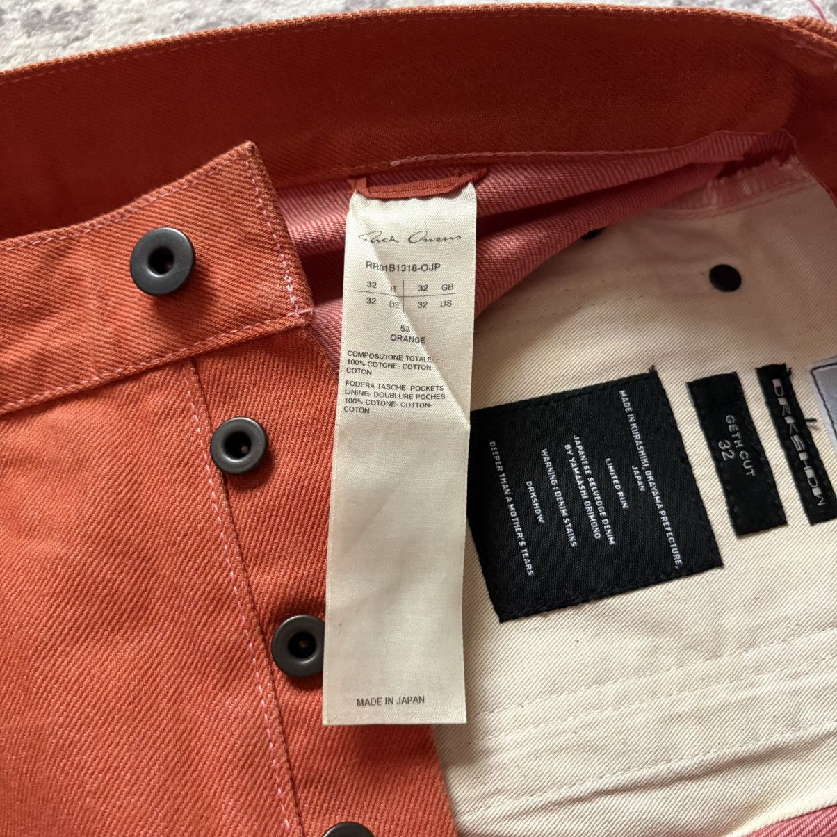 Rick Owens DRKSDHW Made in Japan Geth Cut Jeans Size 32