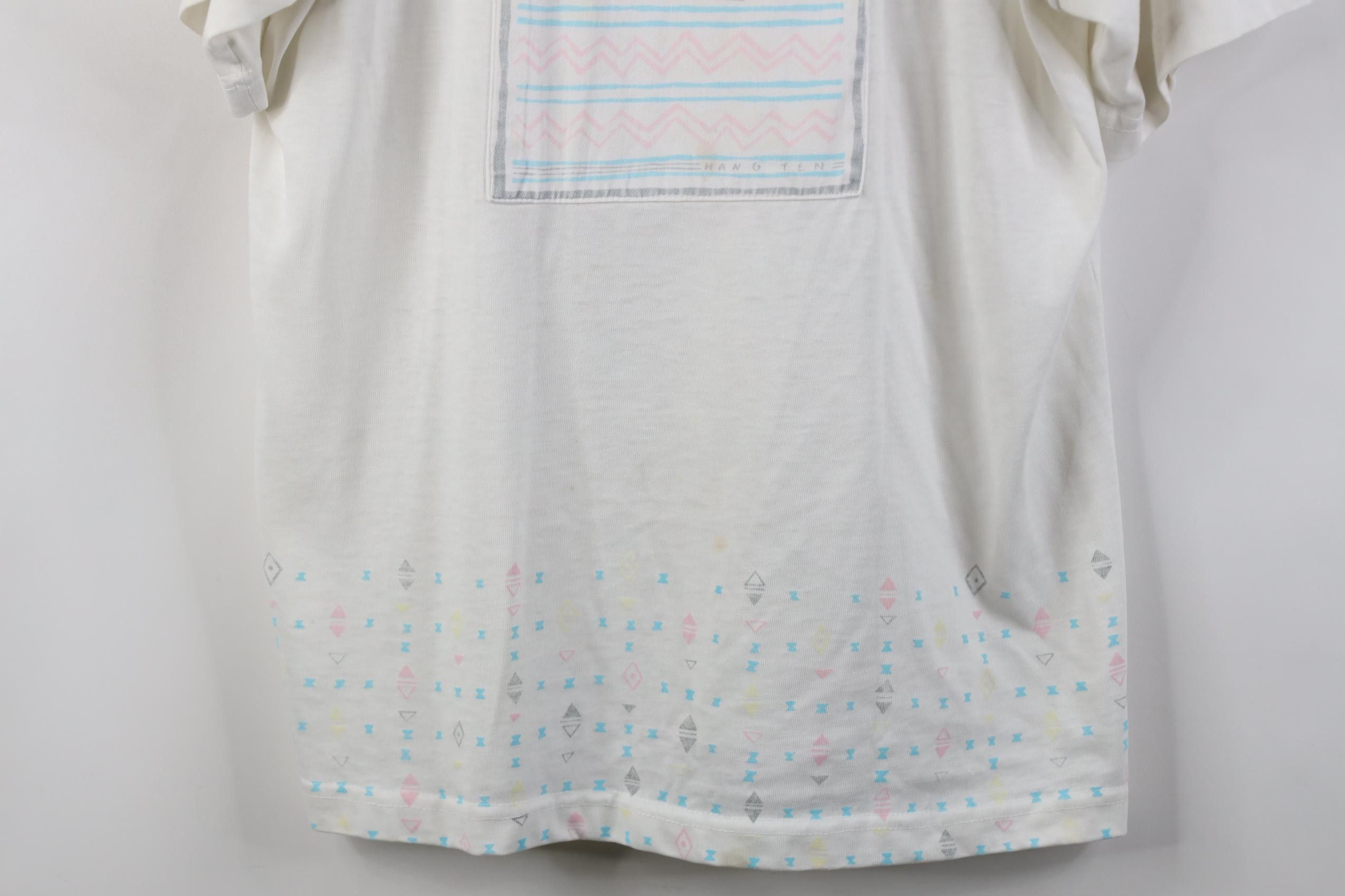 Hang Ten Vintage 70s 80s Hang Ten Surfing Southwestern Pastel T-Shirt Size M / US 6-8 / IT 42-44 - 3 Thumbnail