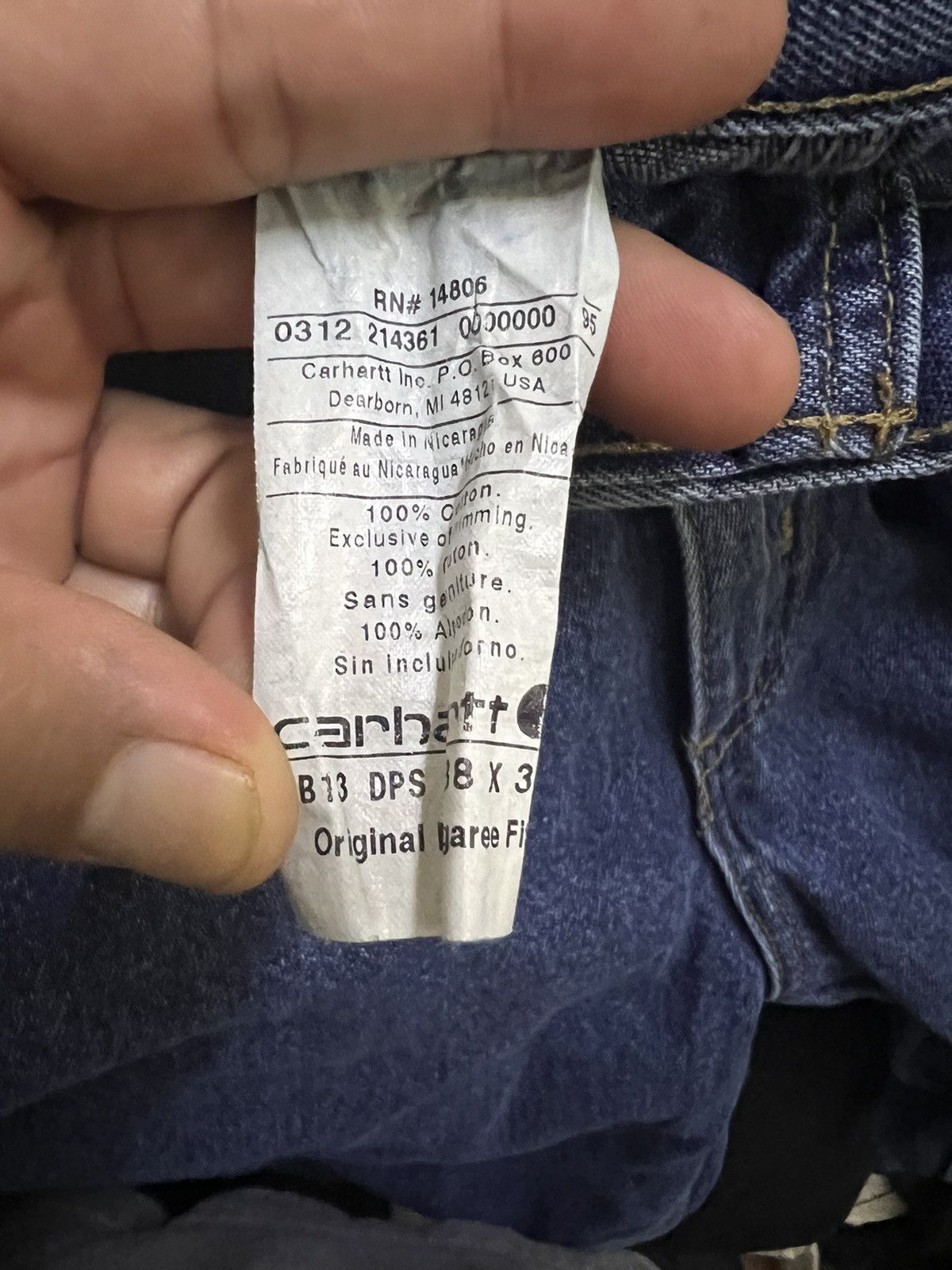 Carhartt JEANS CARHARTT. (CJ1) Size US 37 - 24 Thumbnail