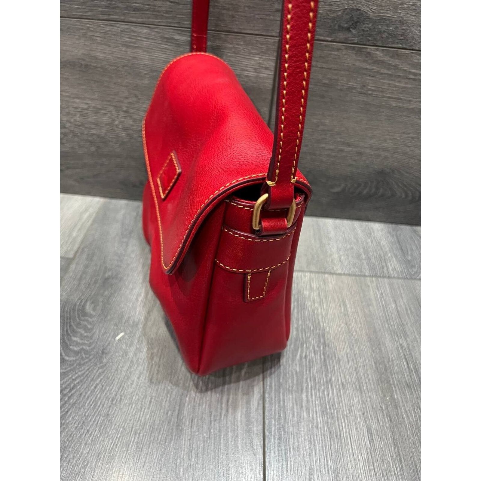 Dooney & Bourke Dooney & Bourke Florentine Leather Flap Crossbo Red A671930 Size ONE SIZE - 5 Thumbnail