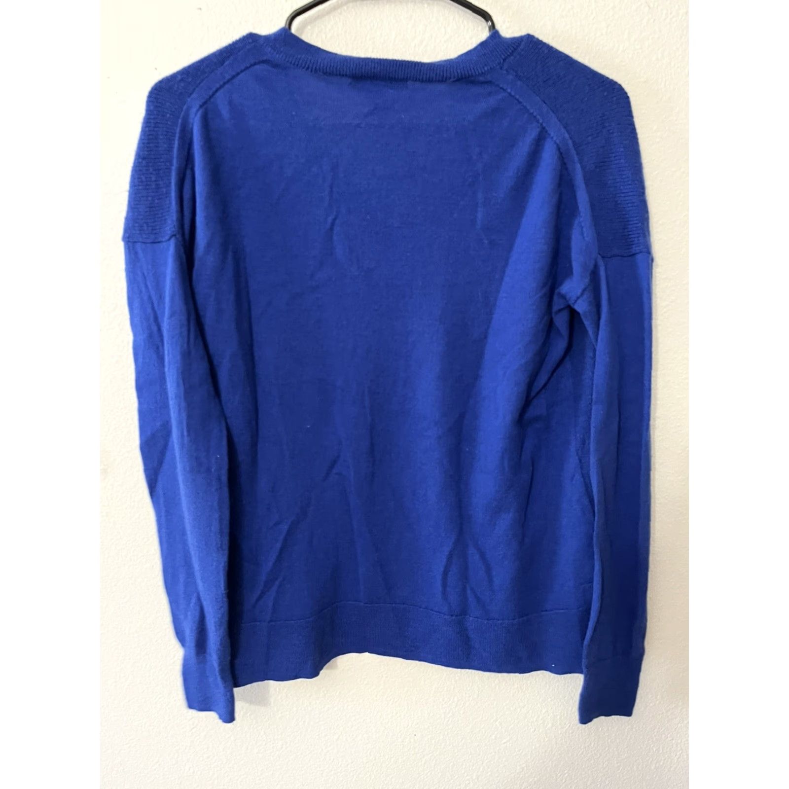 J.Crew J.CREW Wool Blend Sweater Women XS Royal Blue Crew Neck Pullover Solid Knit Size XS / US 0-2 / IT 36-38 - 3 Thumbnail