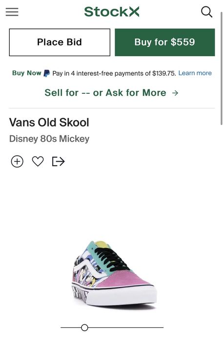 Disney sales 80s vans