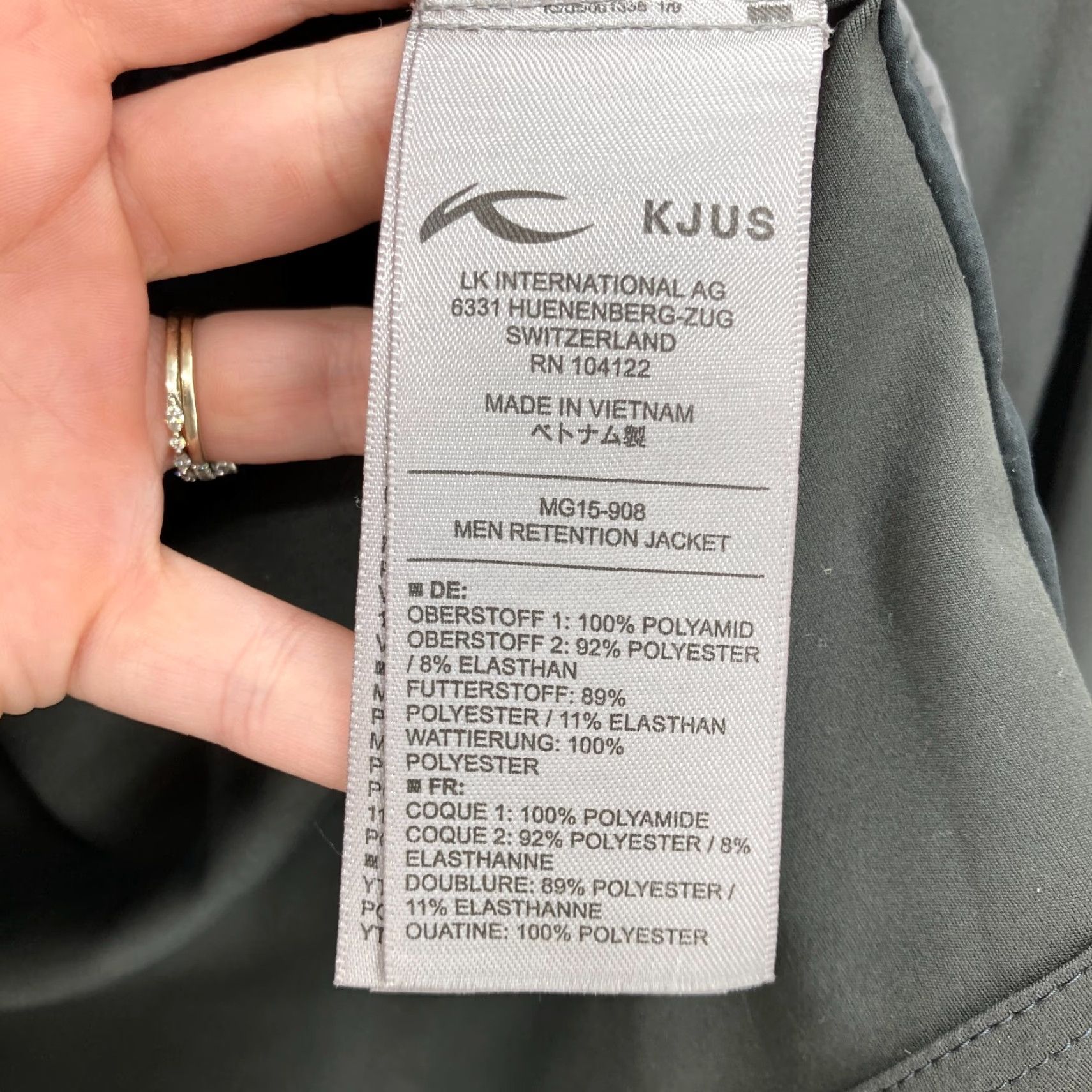 KJUS KJUS Jacket Mens Medium 50 Gray Retention Quilted Golf Performance Full Zip Mens Jacket Size US M / EU 48-50 / 2 - 5 Thumbnail