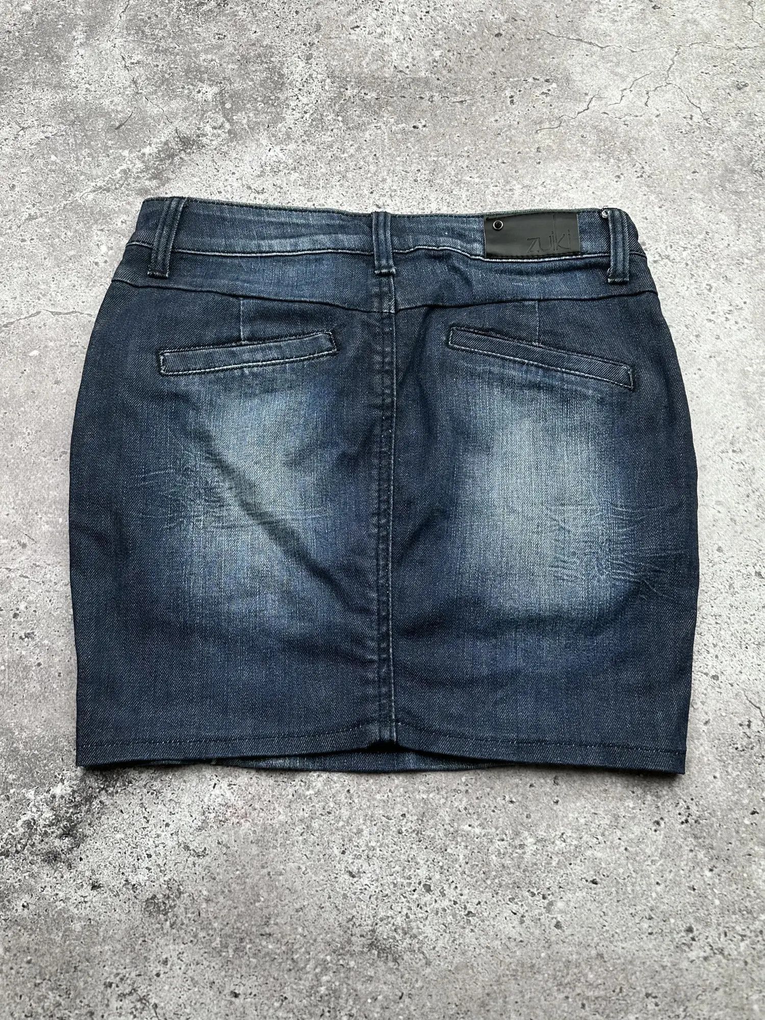 Japanese Brand Vintage Faded Mini Skirt C62(V576)(E8) Size 26" / US 2 / IT 38 - 5 Thumbnail