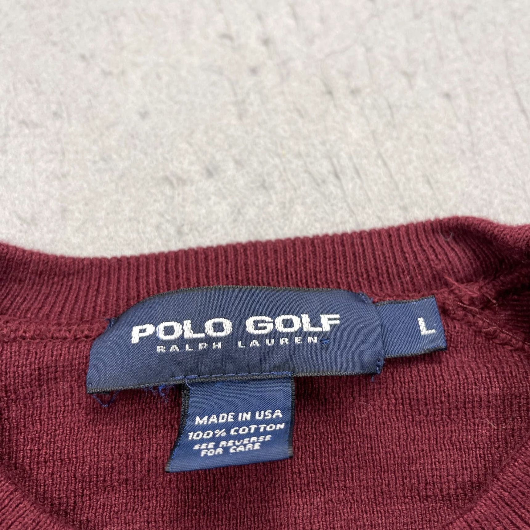 Polo Ralph Lauren Polo Ralph Lauren Sea Island Golf Sweater Mens Large Red Crest Crewneck Vintage Size US L / EU 52-54 / 3 - 4 Thumbnail