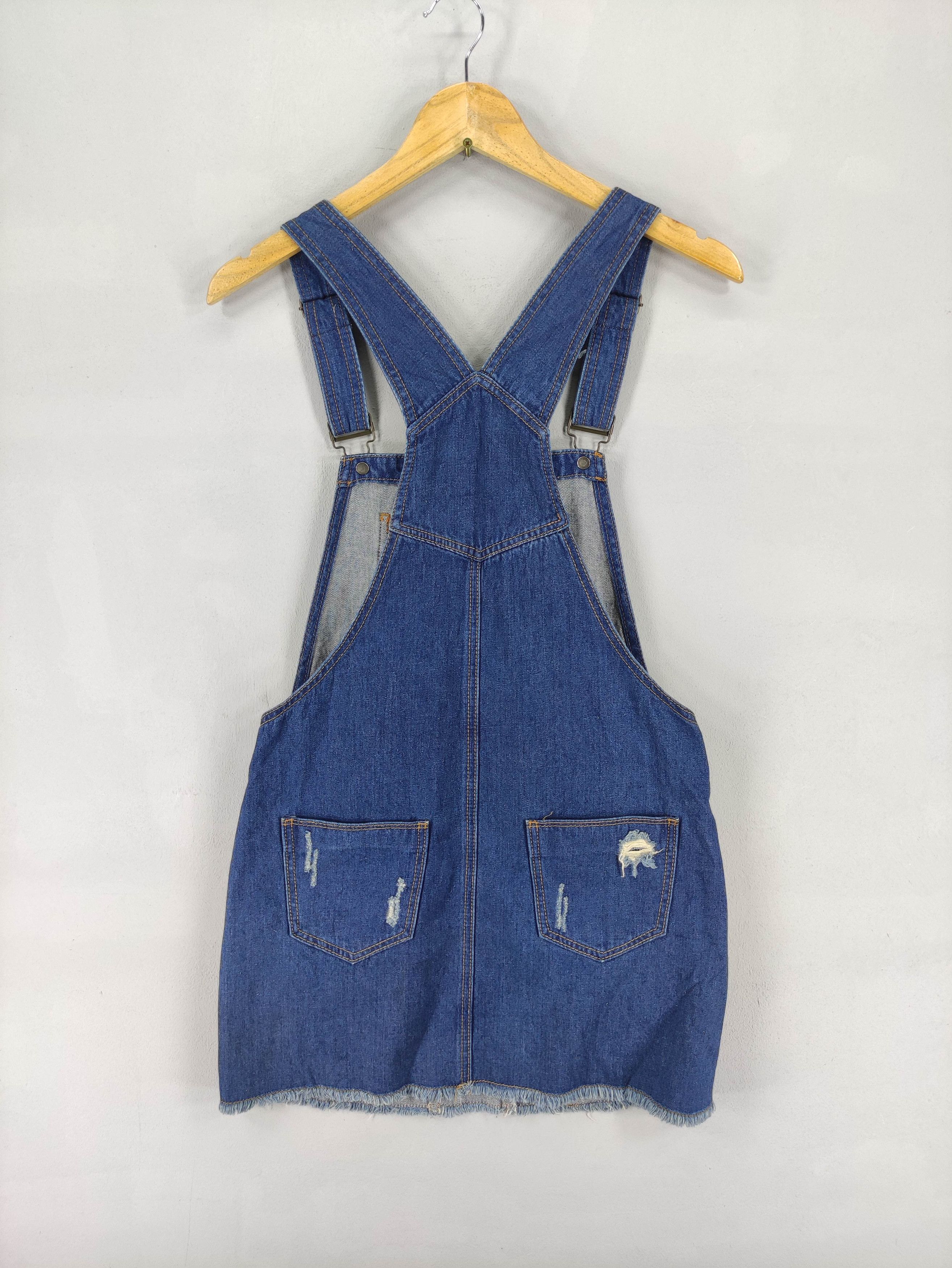 Indigo Vintage Indigo distressed Overall Short Skirts Jumpsuits Size 32" / US 10 / IT 46 - 11 Thumbnail