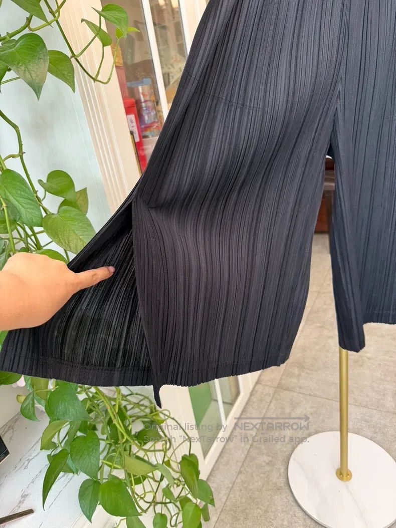 Issey Miyake Issey Miyake size:3 Black Wide-leg Trousers Size 31" - 3 Thumbnail