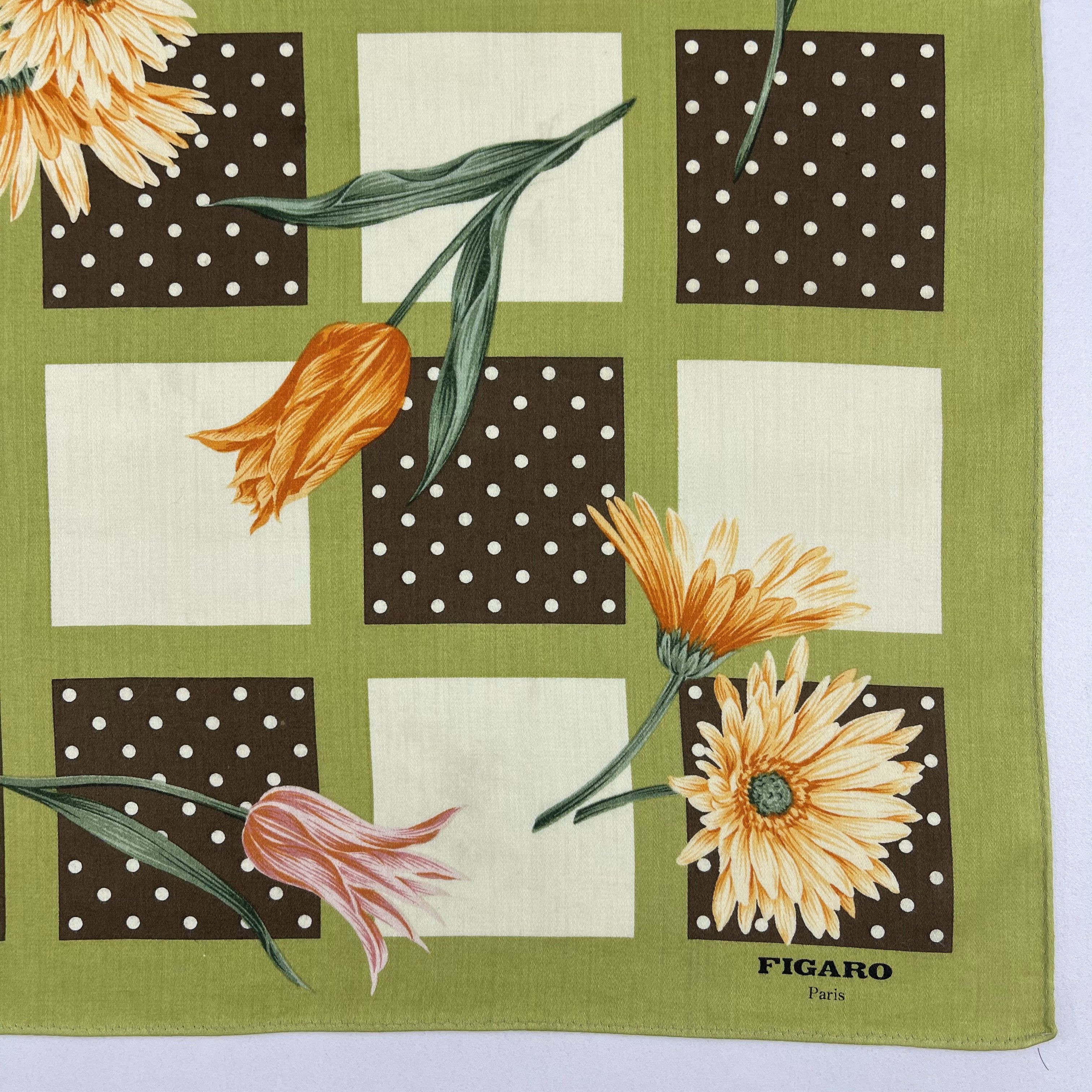 Vintage Figaro Paris Handkerchief / Neckerchief / Bandana - 4157 Size ONE SIZE - 6 Thumbnail