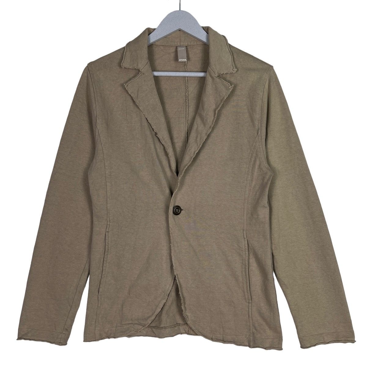 🔥 STUCK COTTON ONE BUTTON LAZER CARDIGAN JACKET