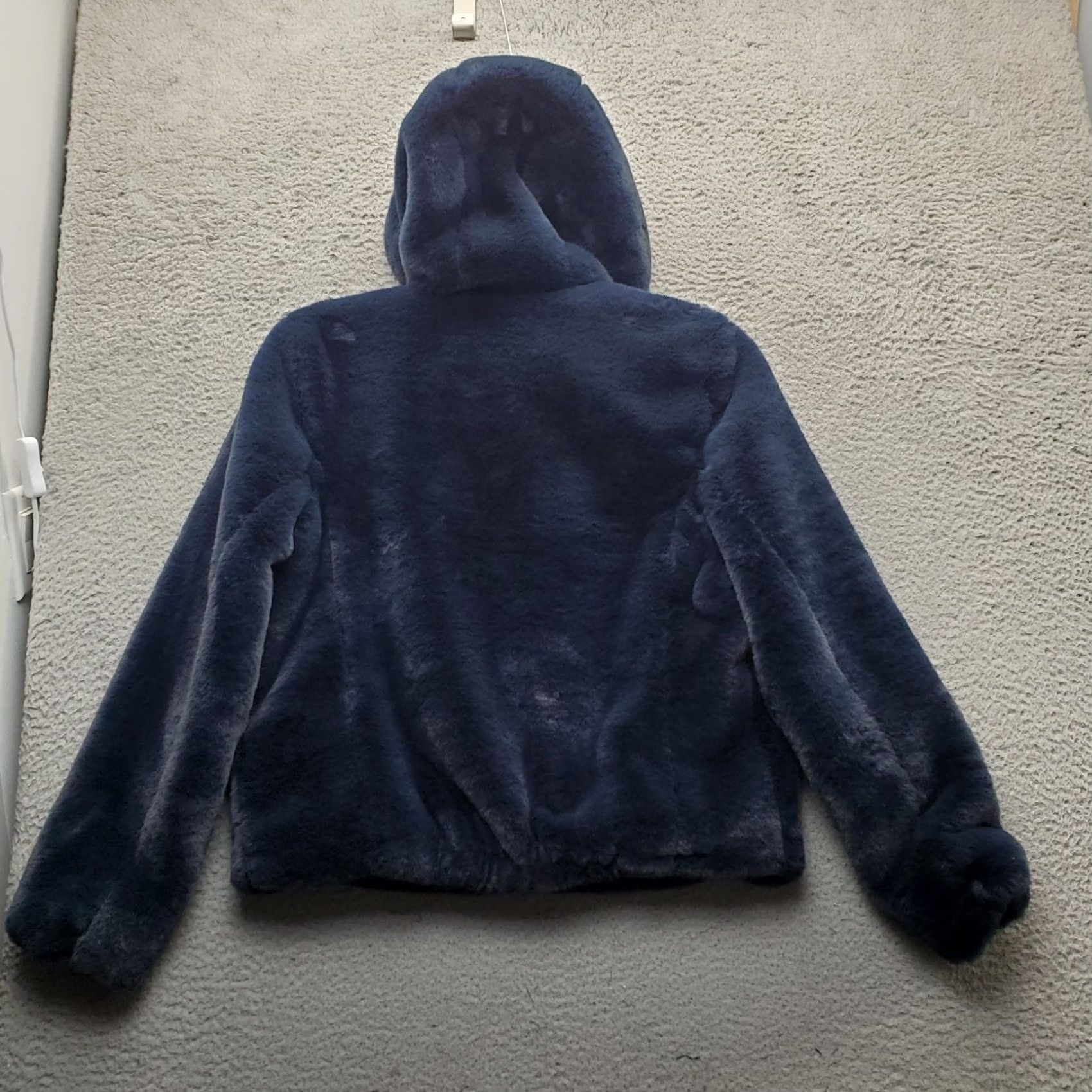 Rachel Zoe Rachel Zoe Mens Jacket Navy Hooded Faux Fur Full Zip M Vintage: No? Size US M / EU 48-50 / 2 - 2 Thumbnail