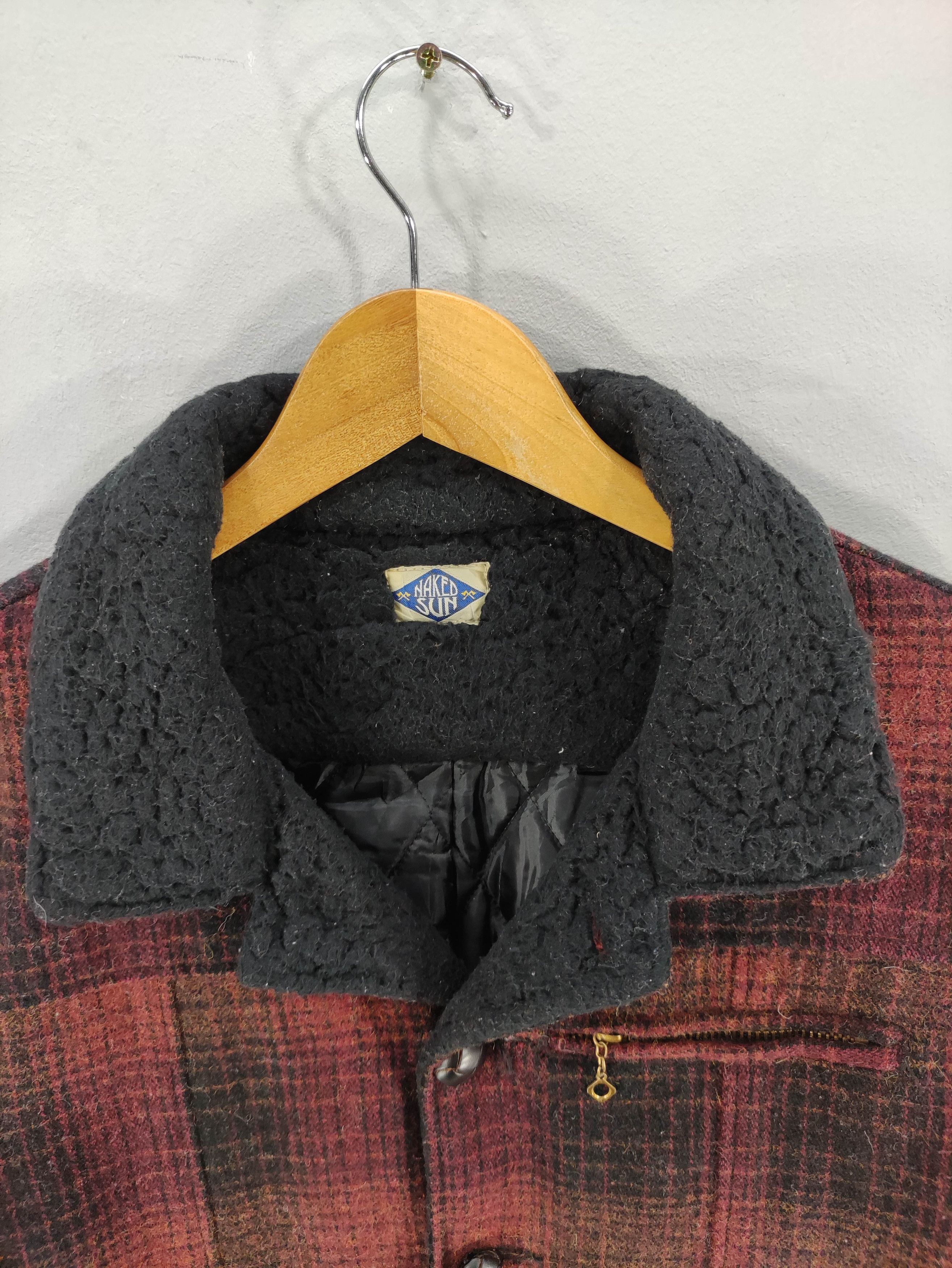 Japanese Brand Vintage Naked Sun Plaid Wool Jacket Lined Quilted Size S / US 4 / IT 40 - 3 Thumbnail