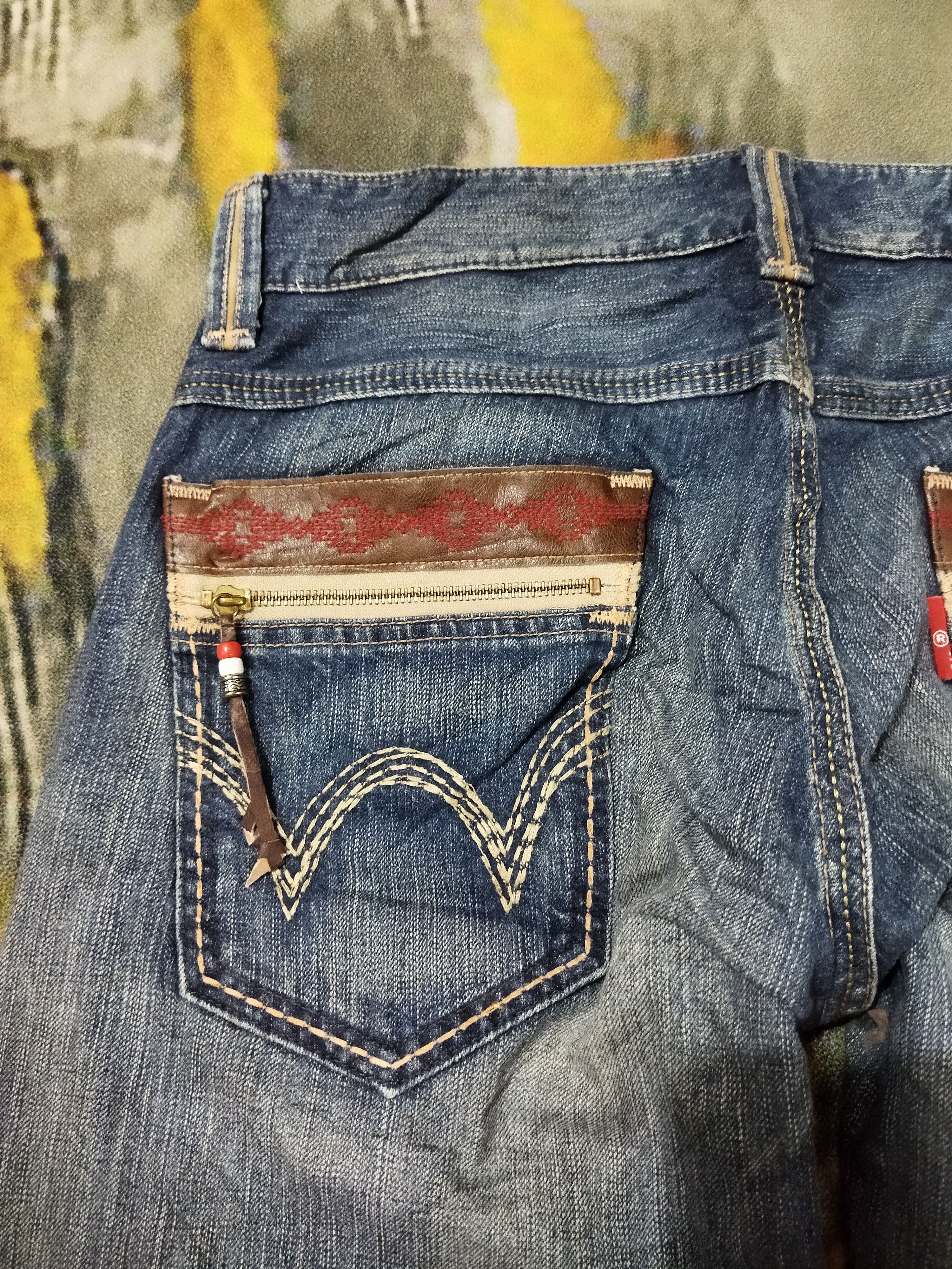 Edwin VINTAGE EDWIN 444XVS DISTRESSED FADED BLUE JEANS PANTS Size US 33 - 11 Thumbnail