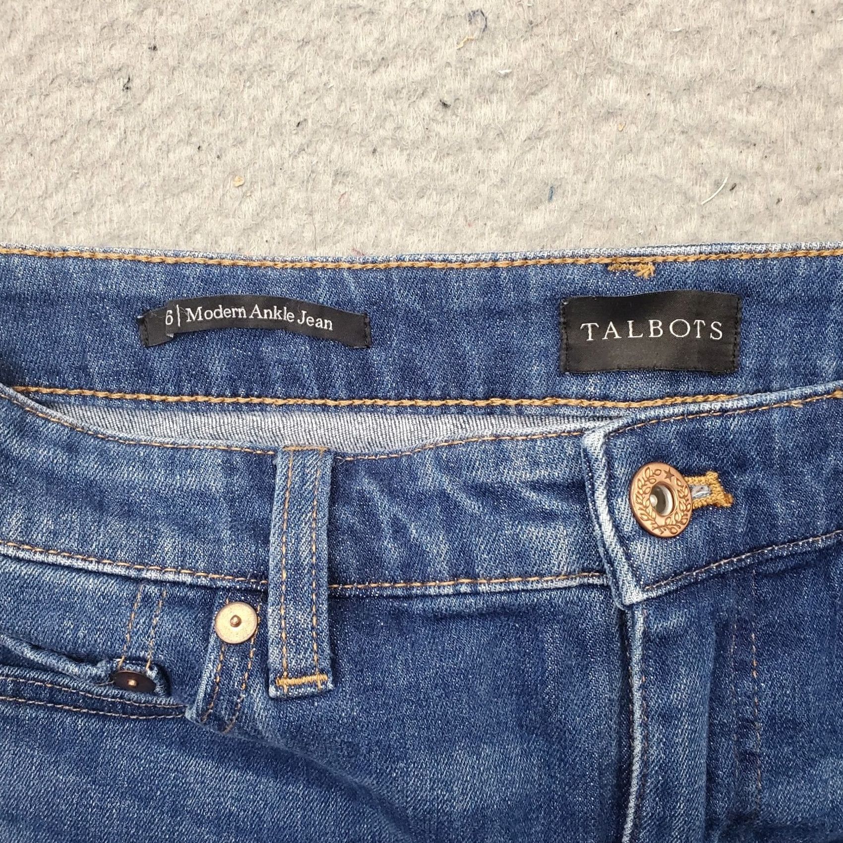 Talbots Talbots Modern Ankle Jeans Womens 6 Blue Denim Medium Wash Streetwear Grunge Jeans Women's 6 Blue Talbots Denim Size 28" / US 6 / IT 42 - 7 Thumbnail