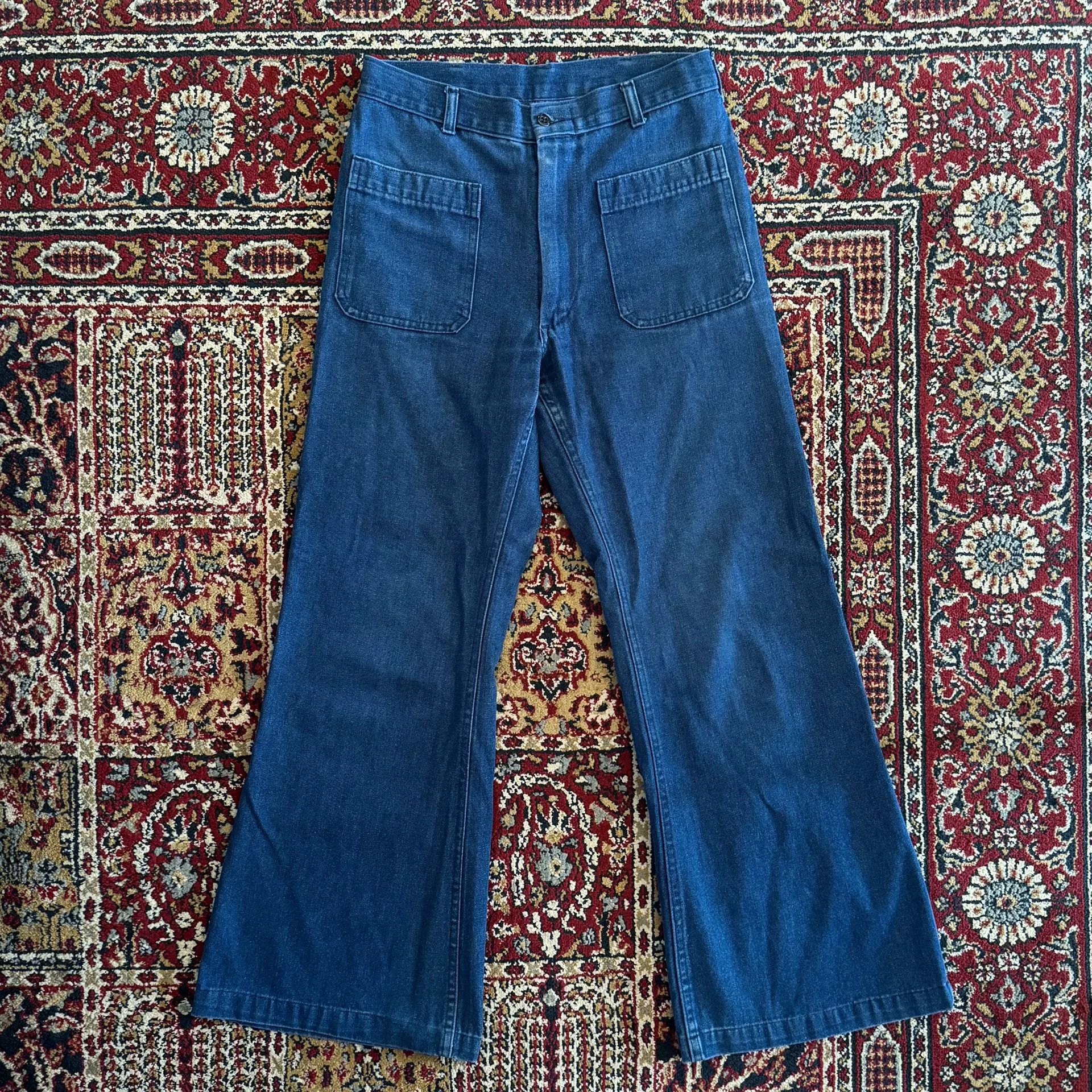 Vintage Vintage 70s US Navy Flared Pants Size US 31 - 1 Thumbnail