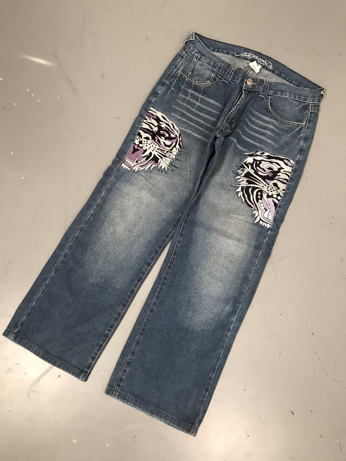 Ed Hardy × Vintage Ed Hardy Embroidered Denim Size US 34 / EU 50 - 3 Thumbnail