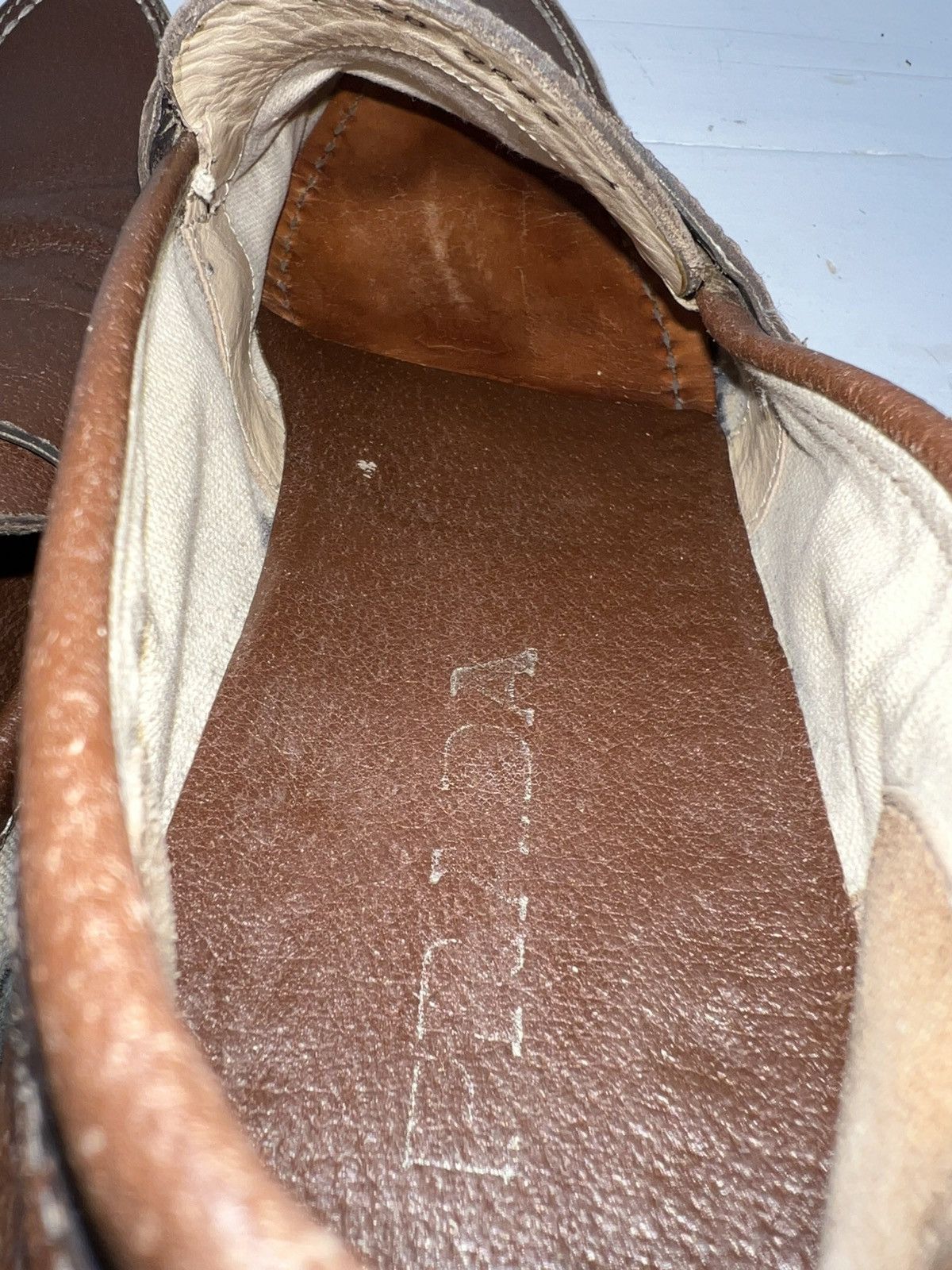 Prada Prada Men's Business Shoes Brown Leather Penny Loafers Size US 7 / EU 40 - 11 Thumbnail