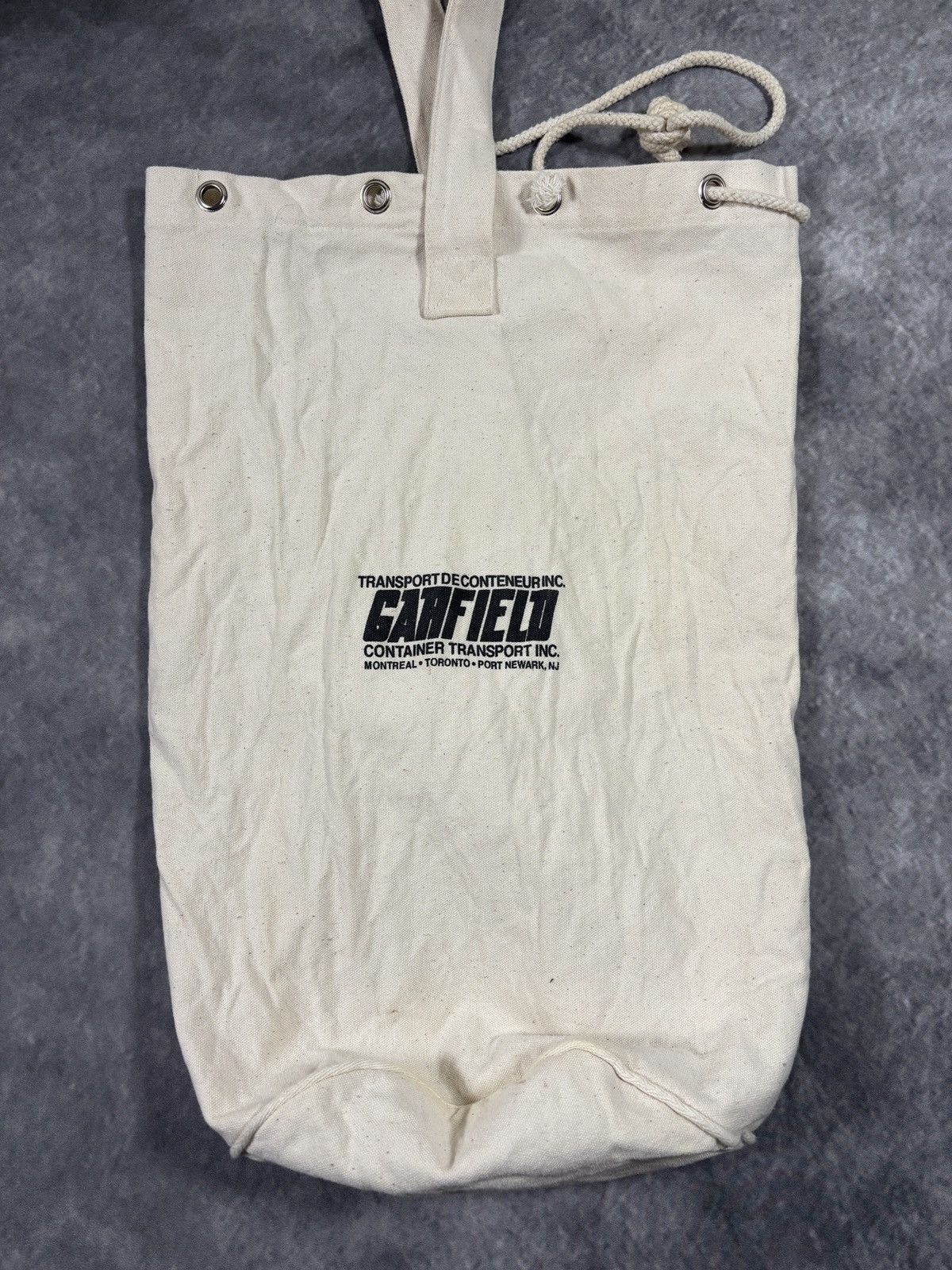 Vintage Vintage Canvas Sling Bag Natural Laundry Tote Messenger Side Size ONE SIZE - 5 Thumbnail