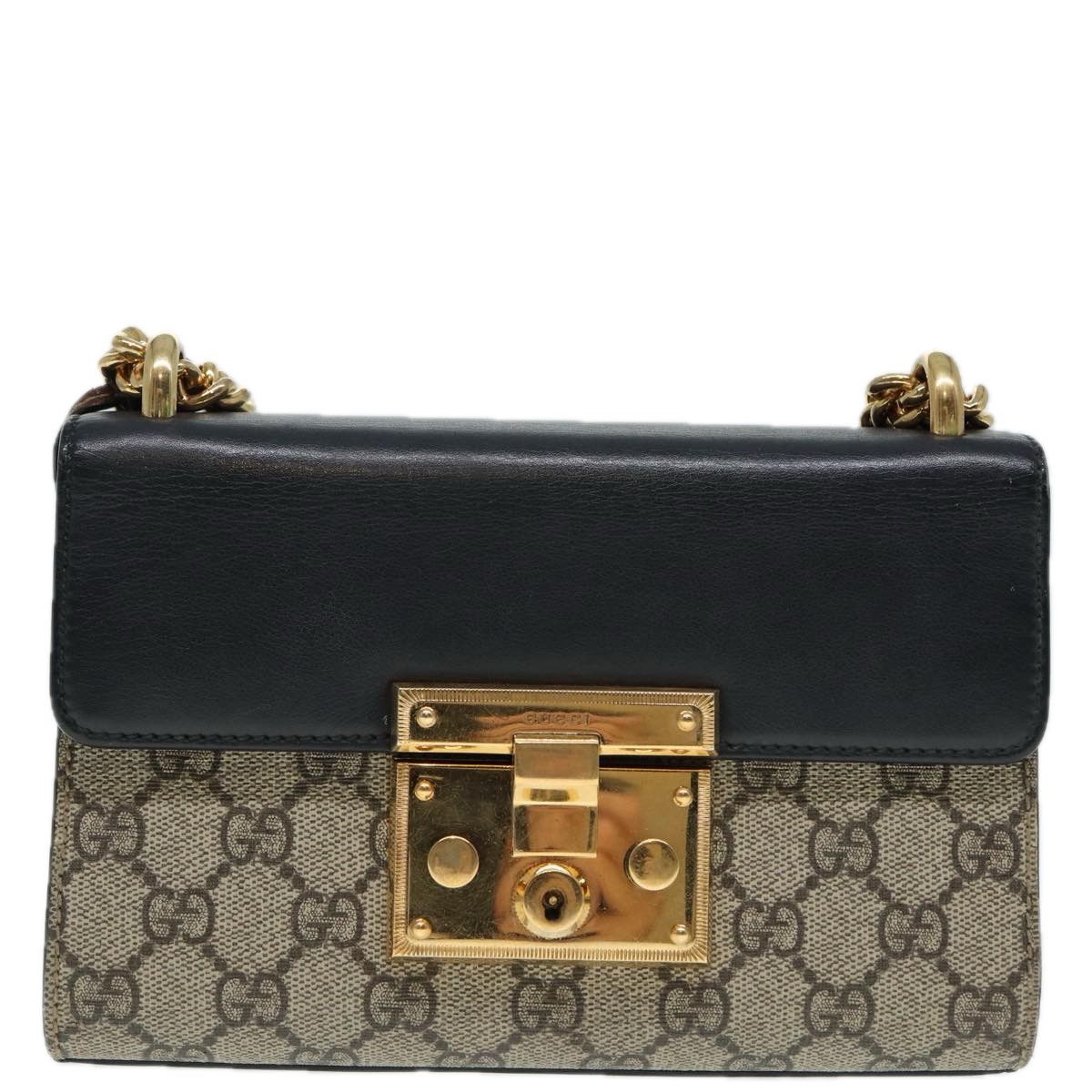 Gucci Padlock Beige Canvas Shoulder Bag (Pre-Owned) Size ONE SIZE - 1 Thumbnail
