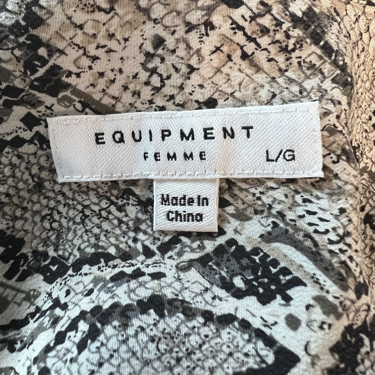 Equipment Equipment Femme Slim Signature silk snake-print blouse Size L / US 10 / IT 46 - 3 Thumbnail