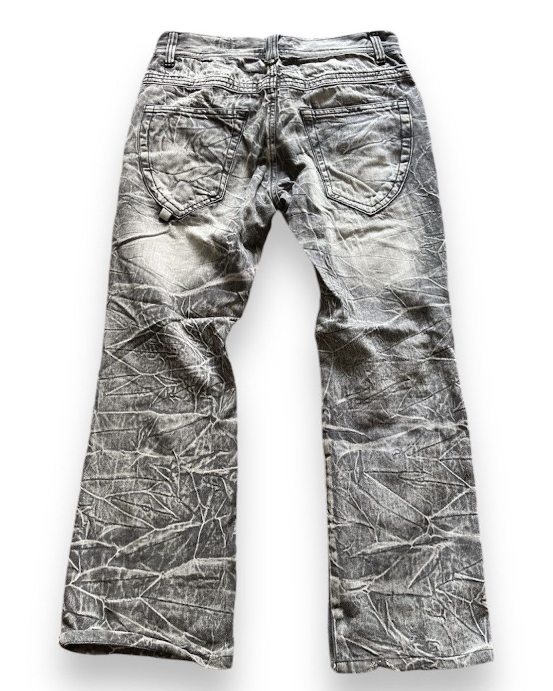 Japanese Brand Blue Boot Cut Denim Flare Bleach Japanese Brand Size US 33 - 2 Thumbnail