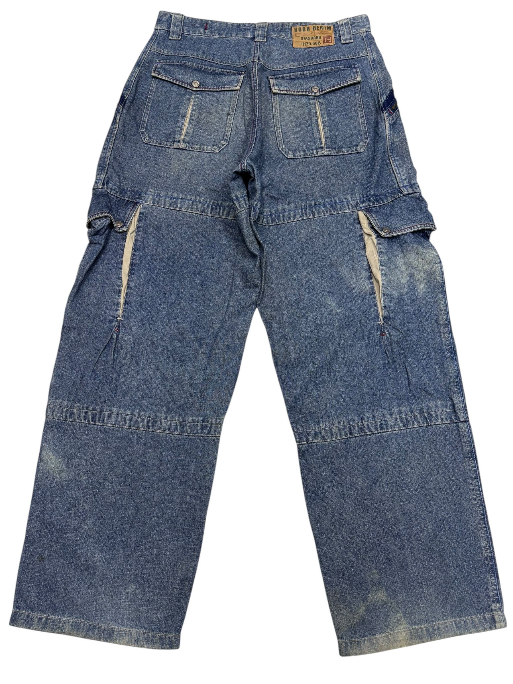 JNCO 🔥HOBO BAGGY MULTIPOCKET CARGO DENIM JEANS Size US 34 / EU 50 - 8 Thumbnail