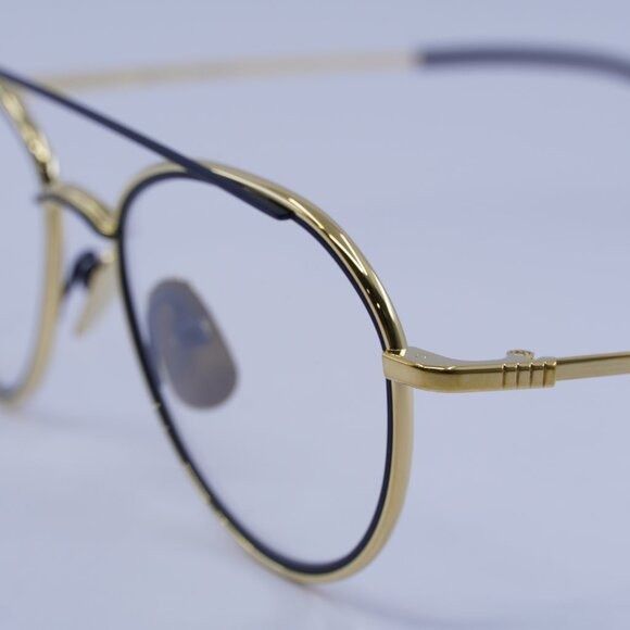 Thom Browne Thom Browne TB109-CGLDNVY53 Eyeglasses Gold 53mm Aviator Size ONE SIZE - 5 Thumbnail