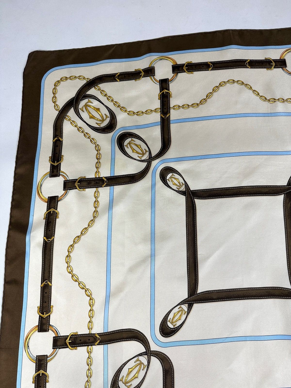 Cartier Vintage Must De Cartier Silk Scarf Size ONE SIZE - 6 Thumbnail